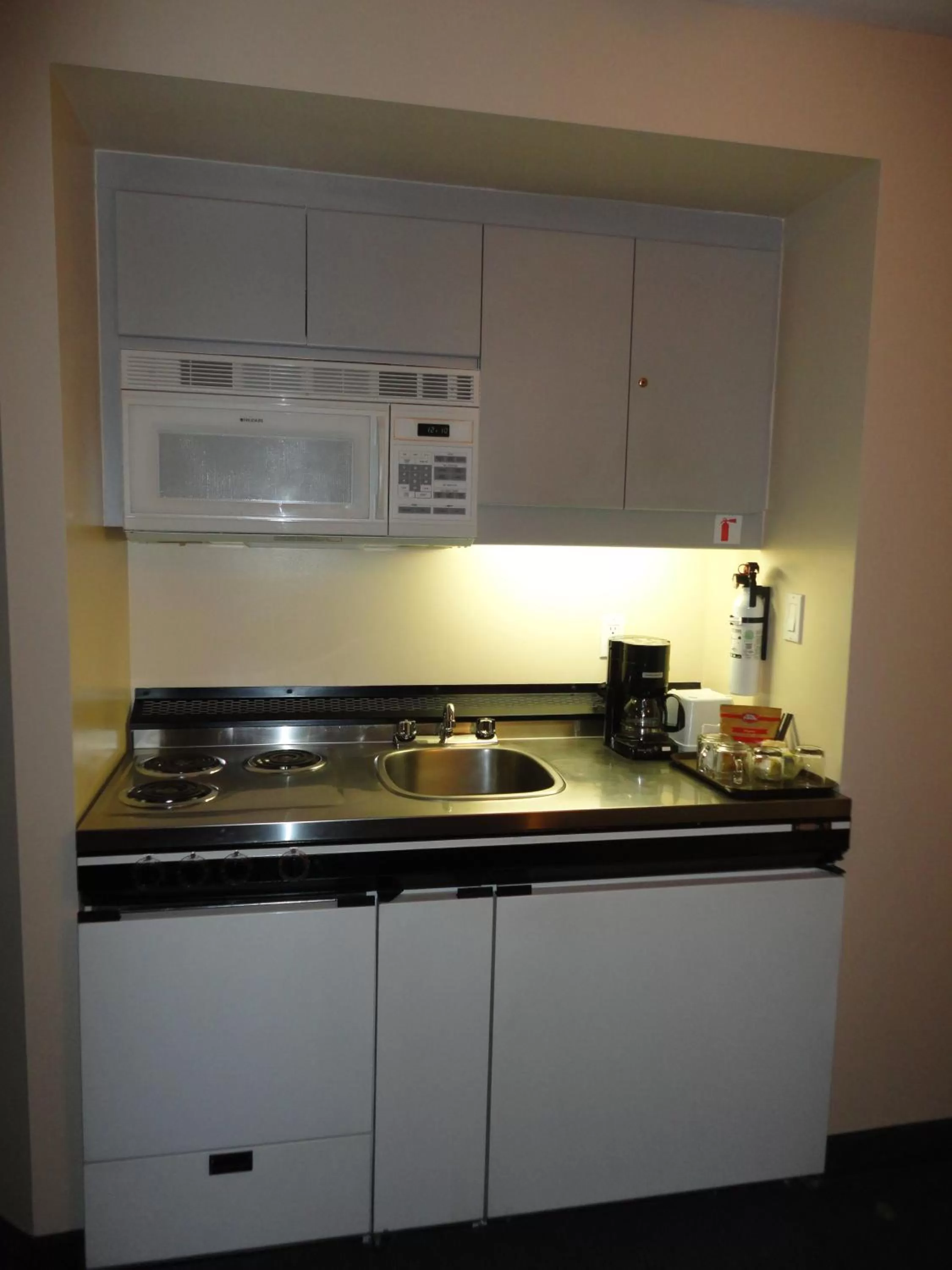 Kitchen or kitchenette in Rosedale on Robson Suite Hotel