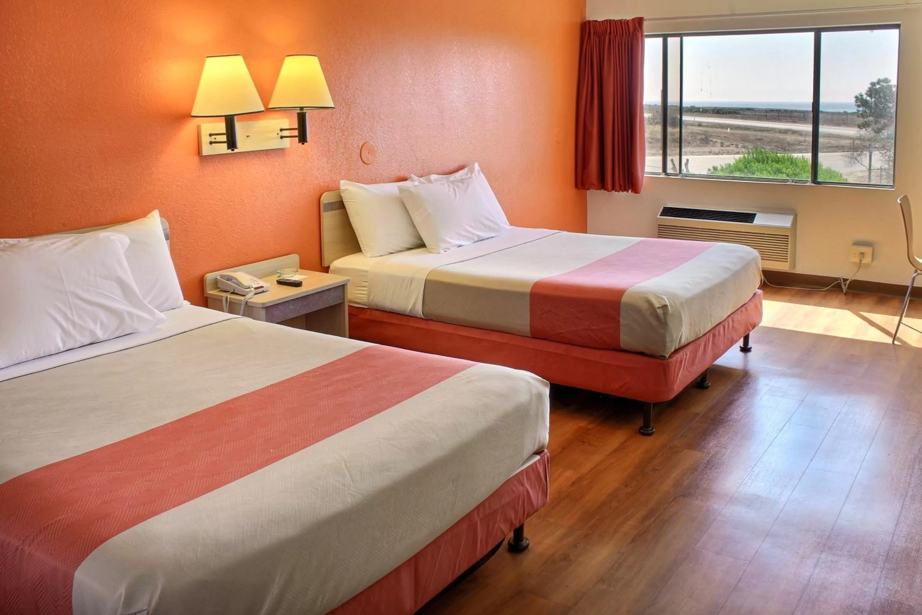 Bed in Motel 6 San Simeon, CA - Hearst Castle Area