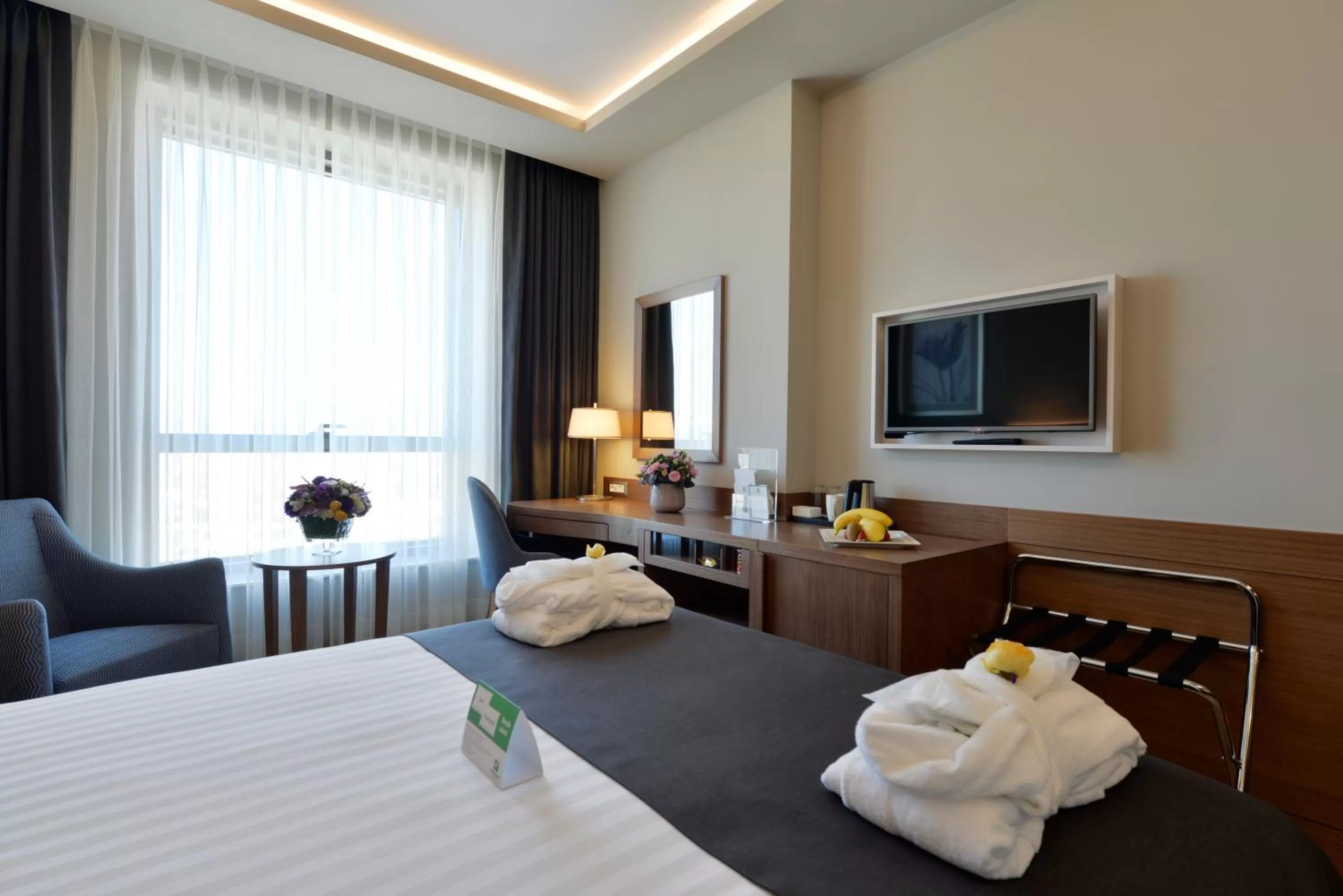 Communal lounge/ TV room, Bed in Holiday Inn Bursa - City Centre by IHG