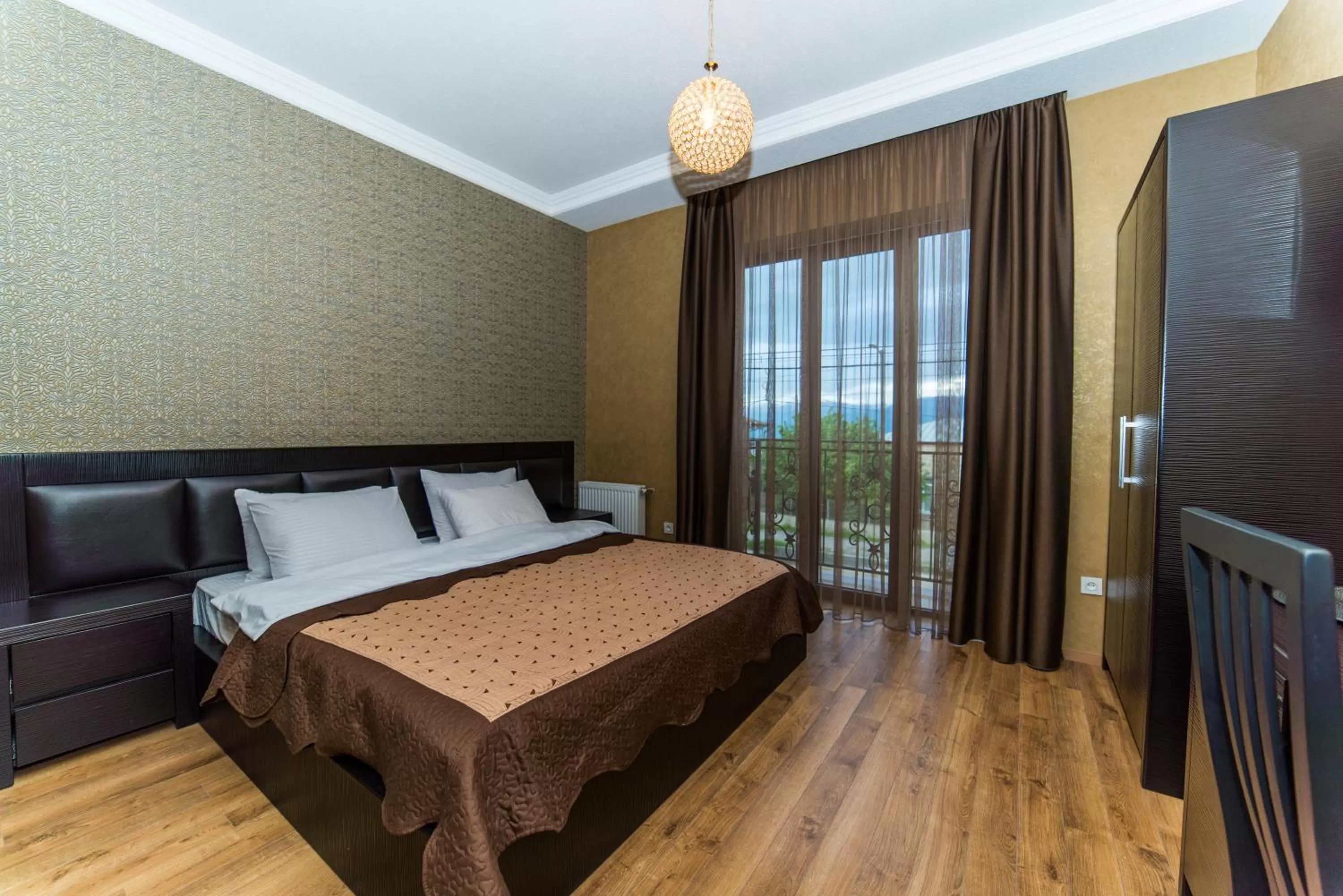 Bedroom, Bed in Hotel New Telavi