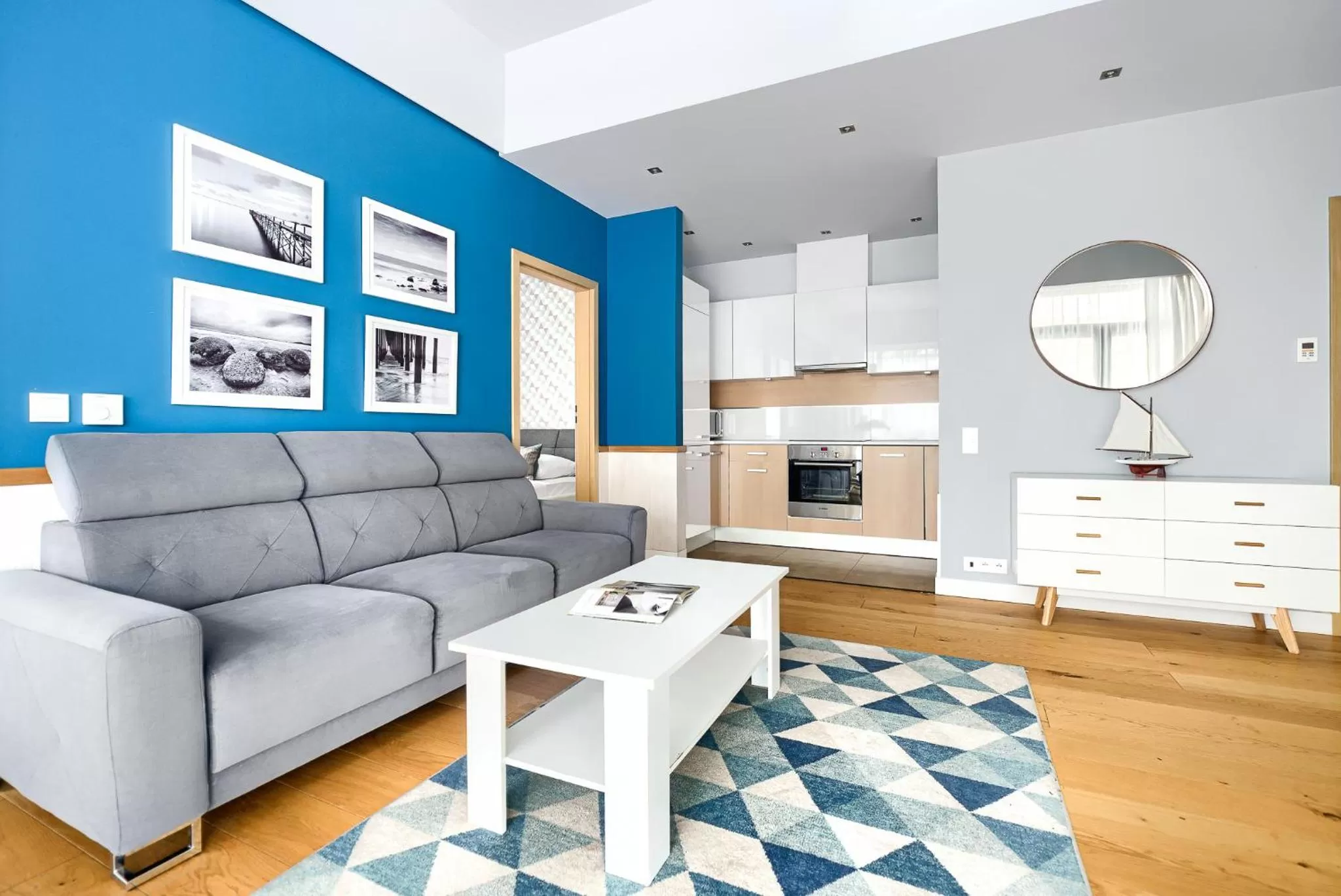 Kitchen or kitchenette, Seating Area in Dune Resort Mielno - A