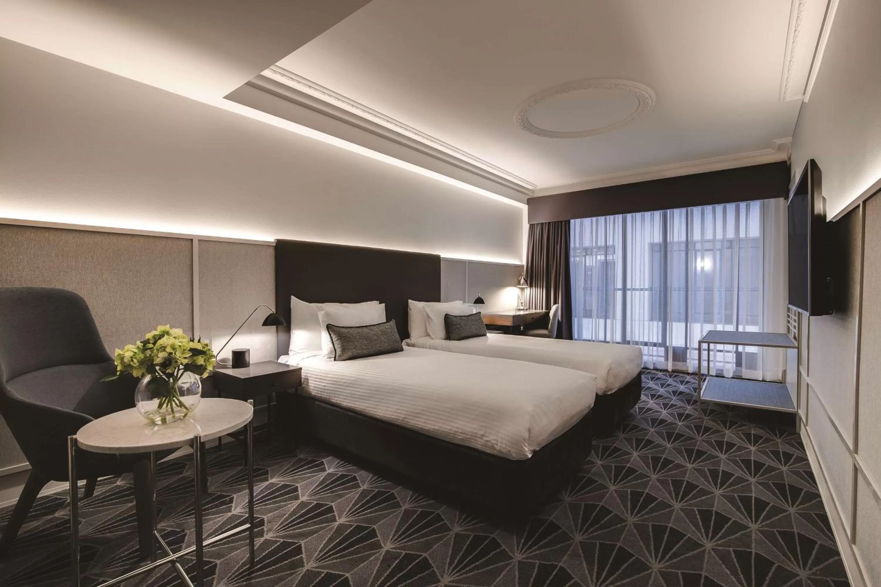 Bedroom, Bed in The Savoy Hotel on Little Collins Melbourne