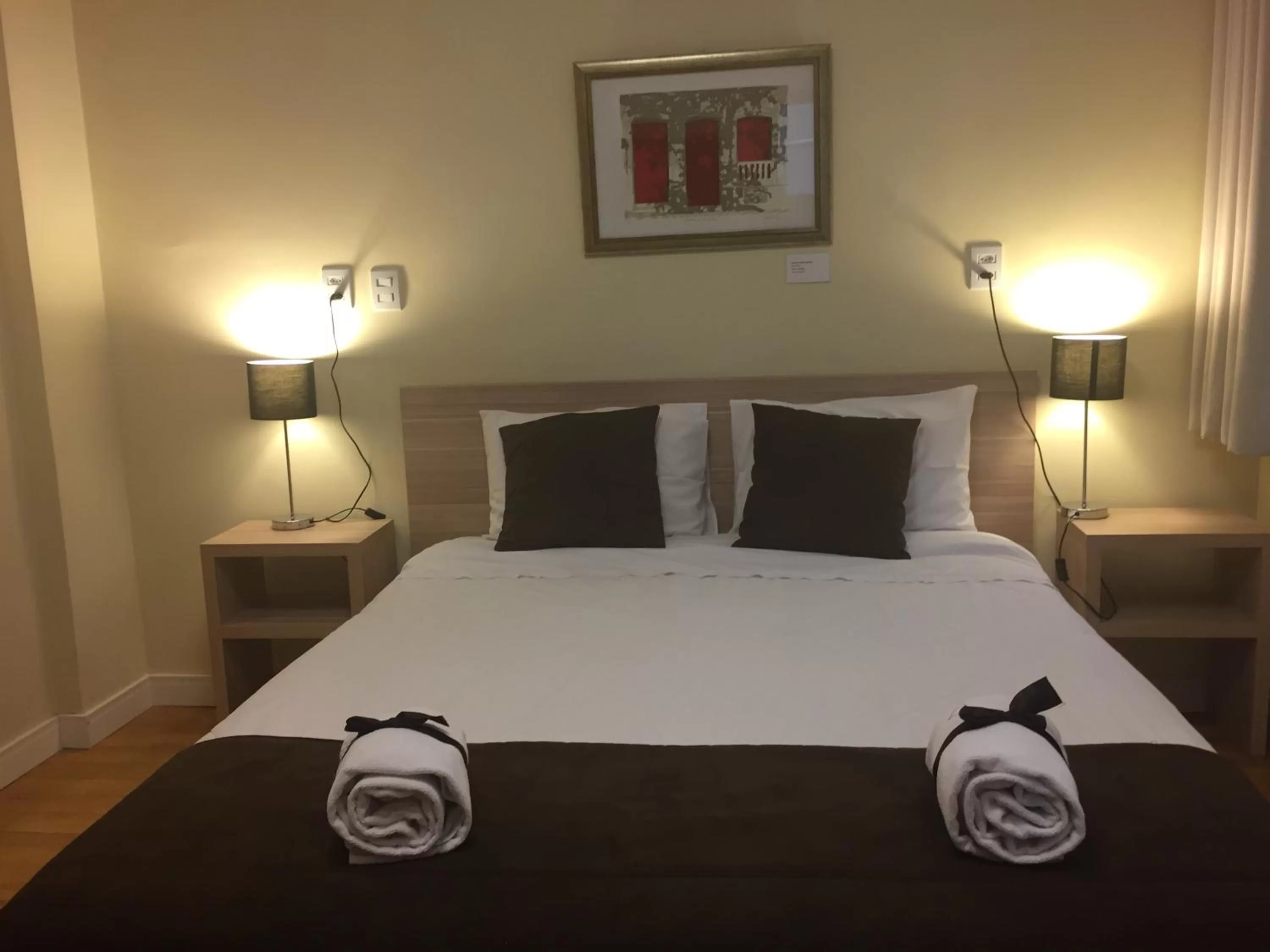 Bed in Hotel Praça da Matriz