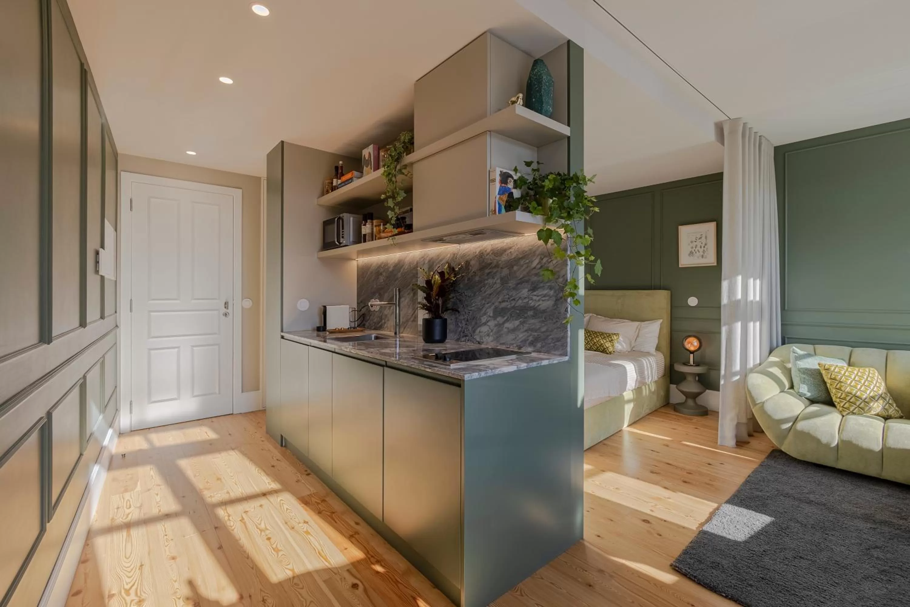 kitchen in As Vizinhas Boutique Apartments