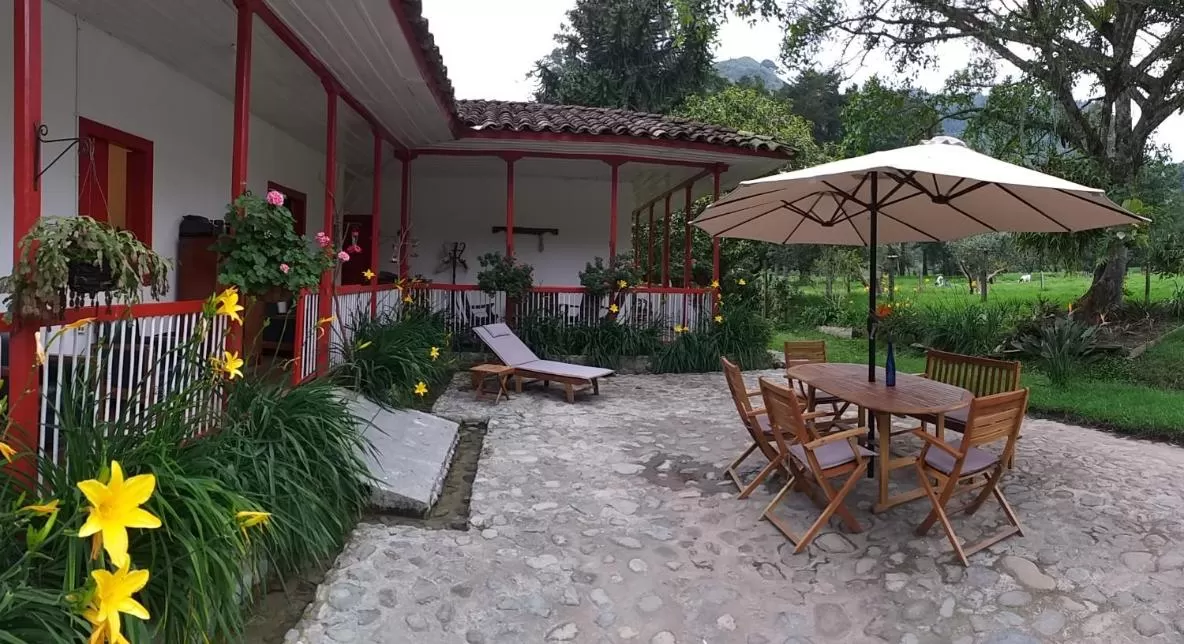 Patio in La Cabaña Ecohotel - Valle del Cocora