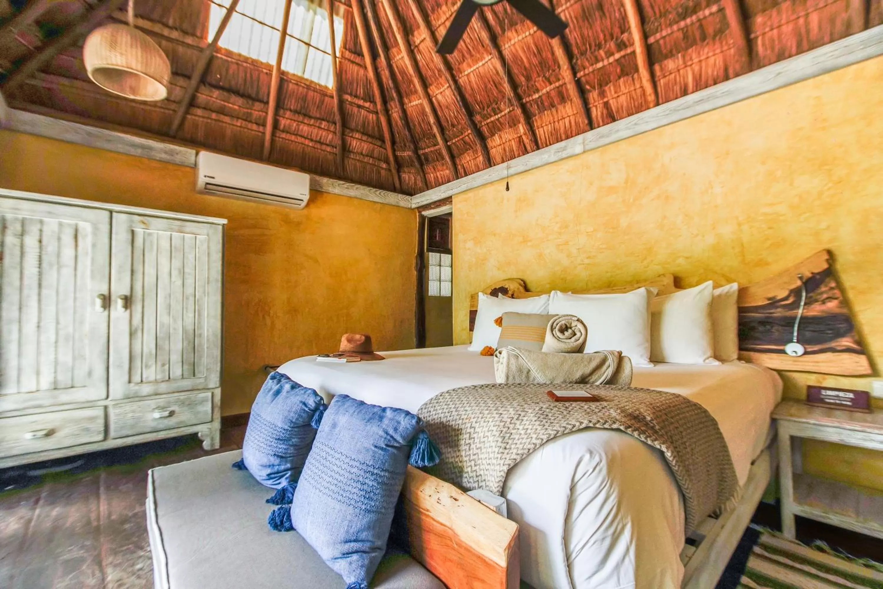 Bedroom, Bed in Villa Pescadores Tulum-Beachfront hotel by Ahau Collection