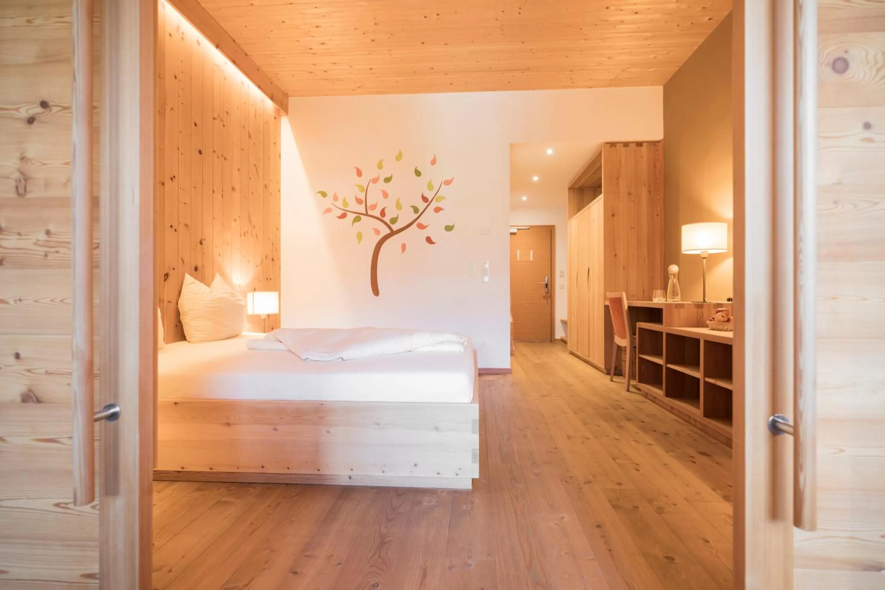 Bed in Biohotel theiner's garten