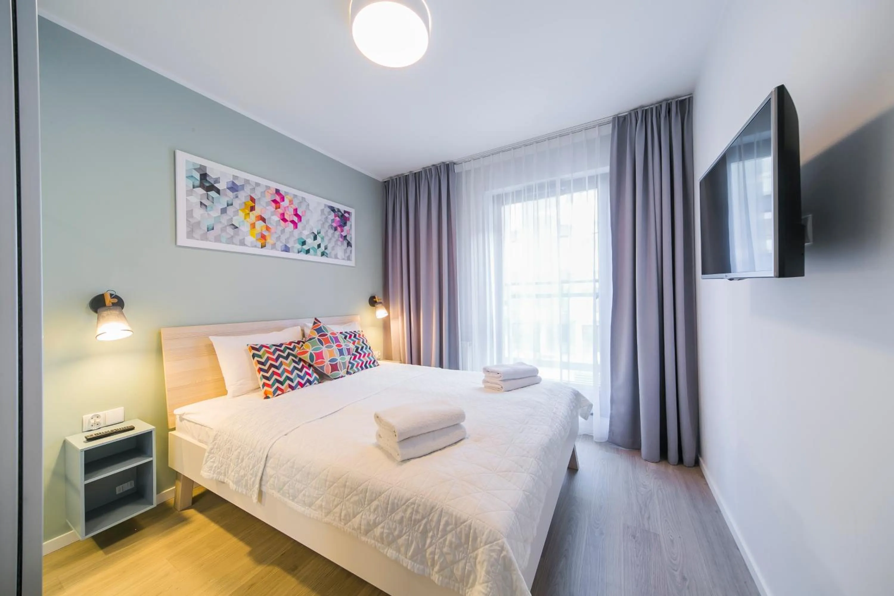 Bedroom, Bed in GRANO APARTMENTS Gdańsk Motława SPA & Wellness