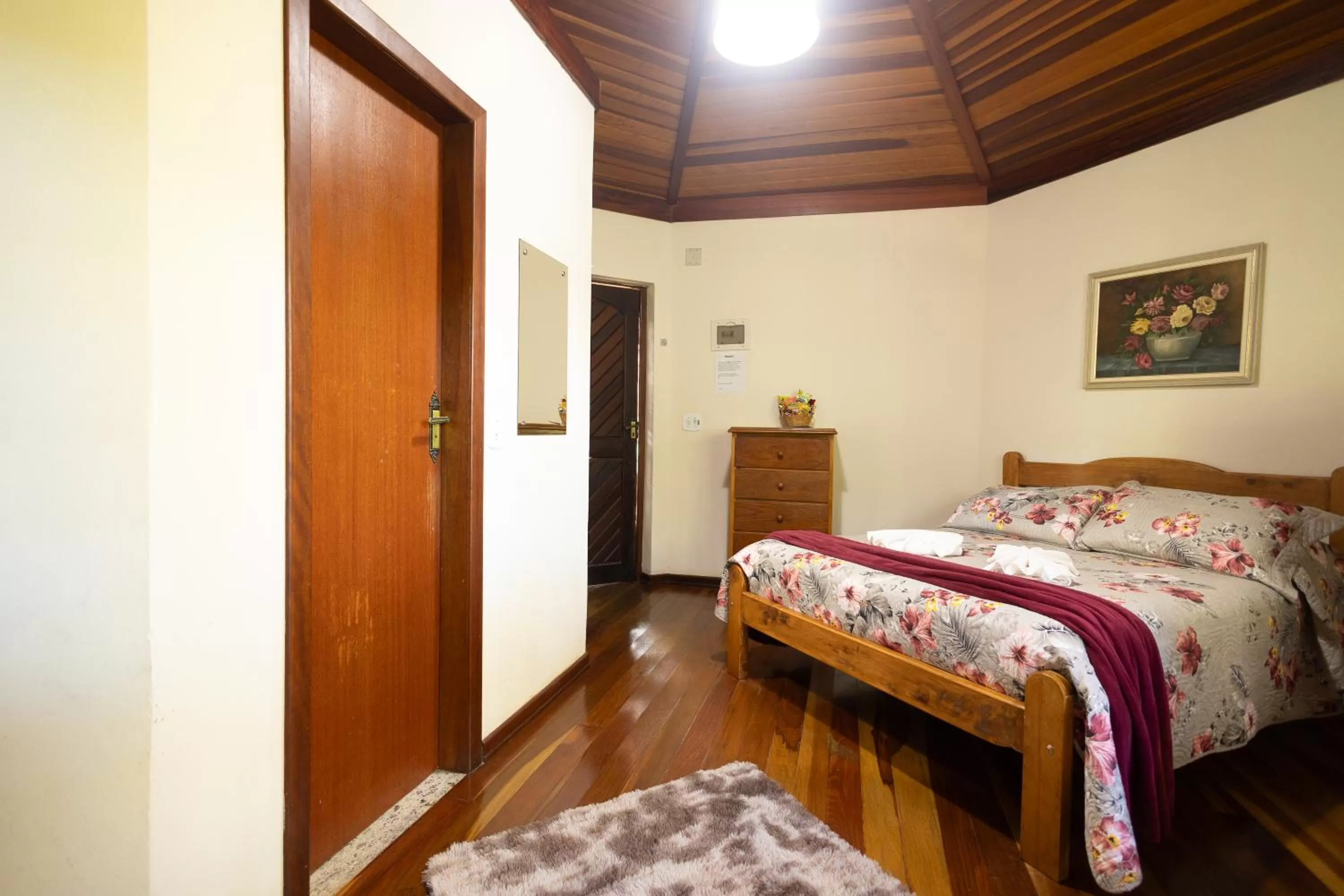 Bed in Chalés 3 Pinheiros