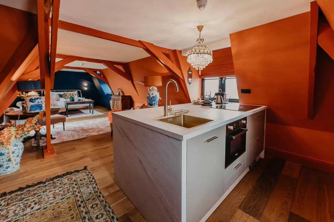 Kitchen or kitchenette in Boutique Hotel Zeeuws-Meisje