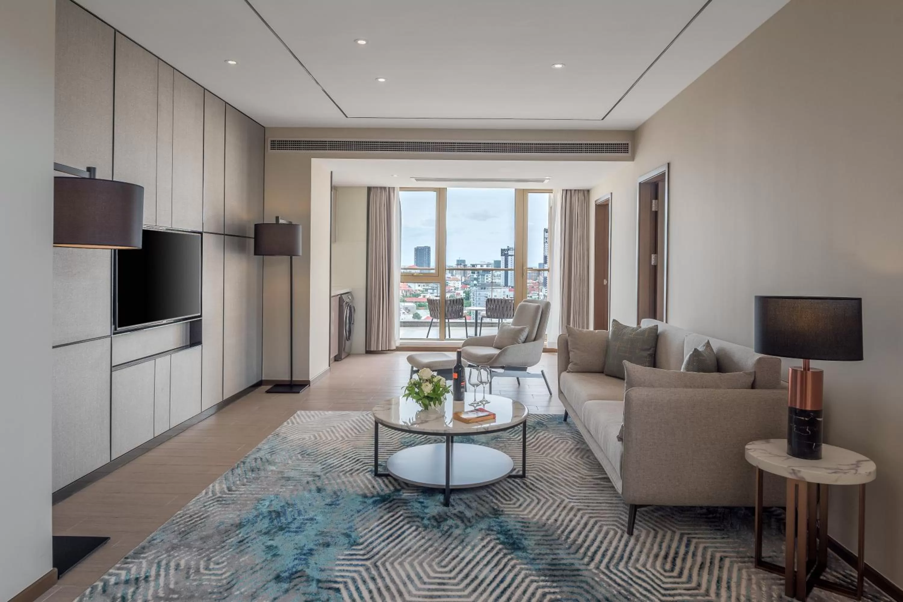 Communal lounge/ TV room in Oakwood Premier Phnom Penh