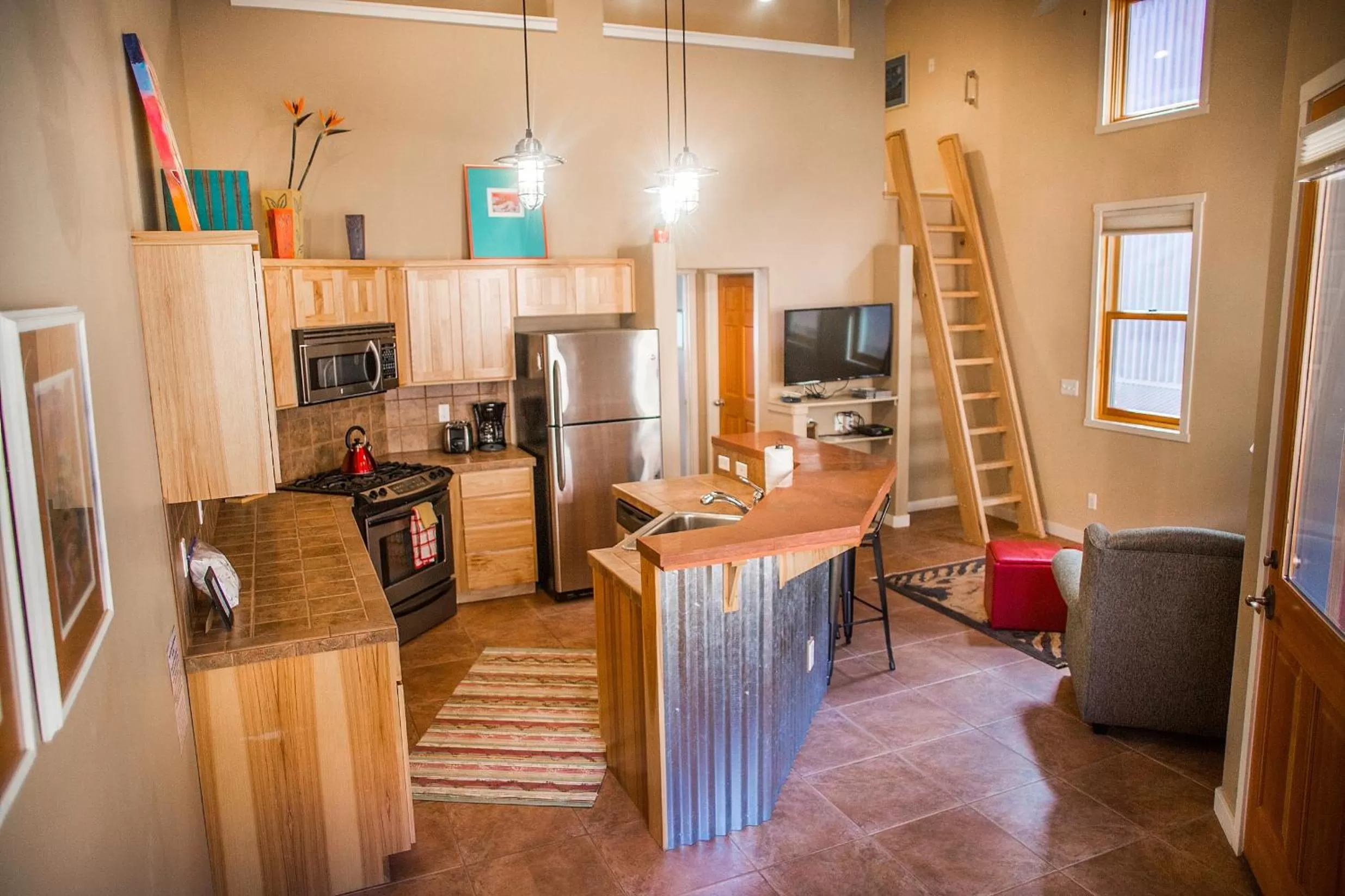 Living room in Moab Springs Ranch