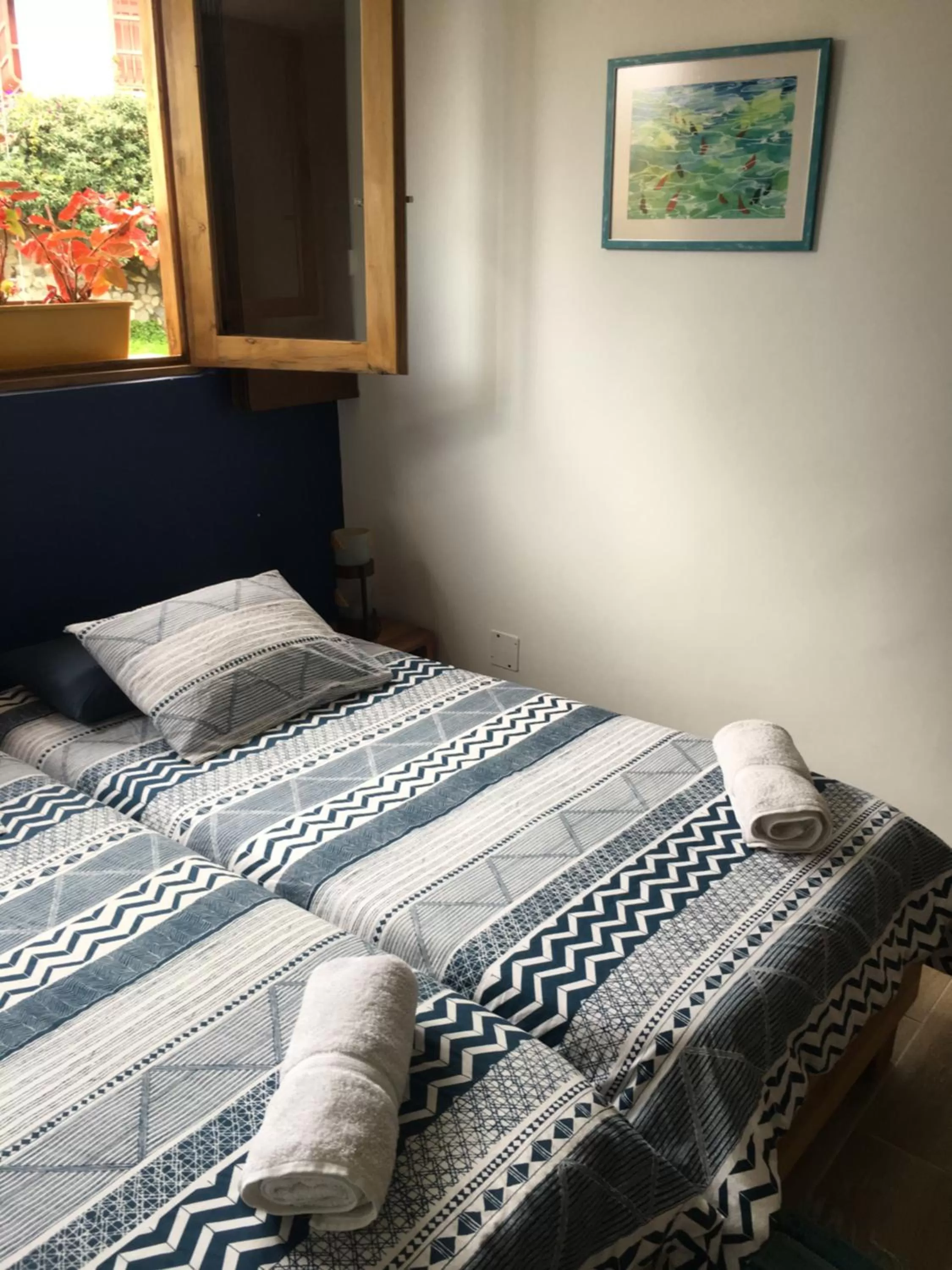 Bed in Hotel La Caracola