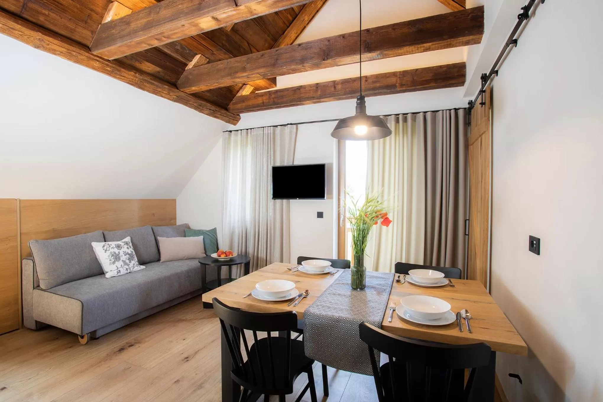 Living room, Dining Area in House Troha