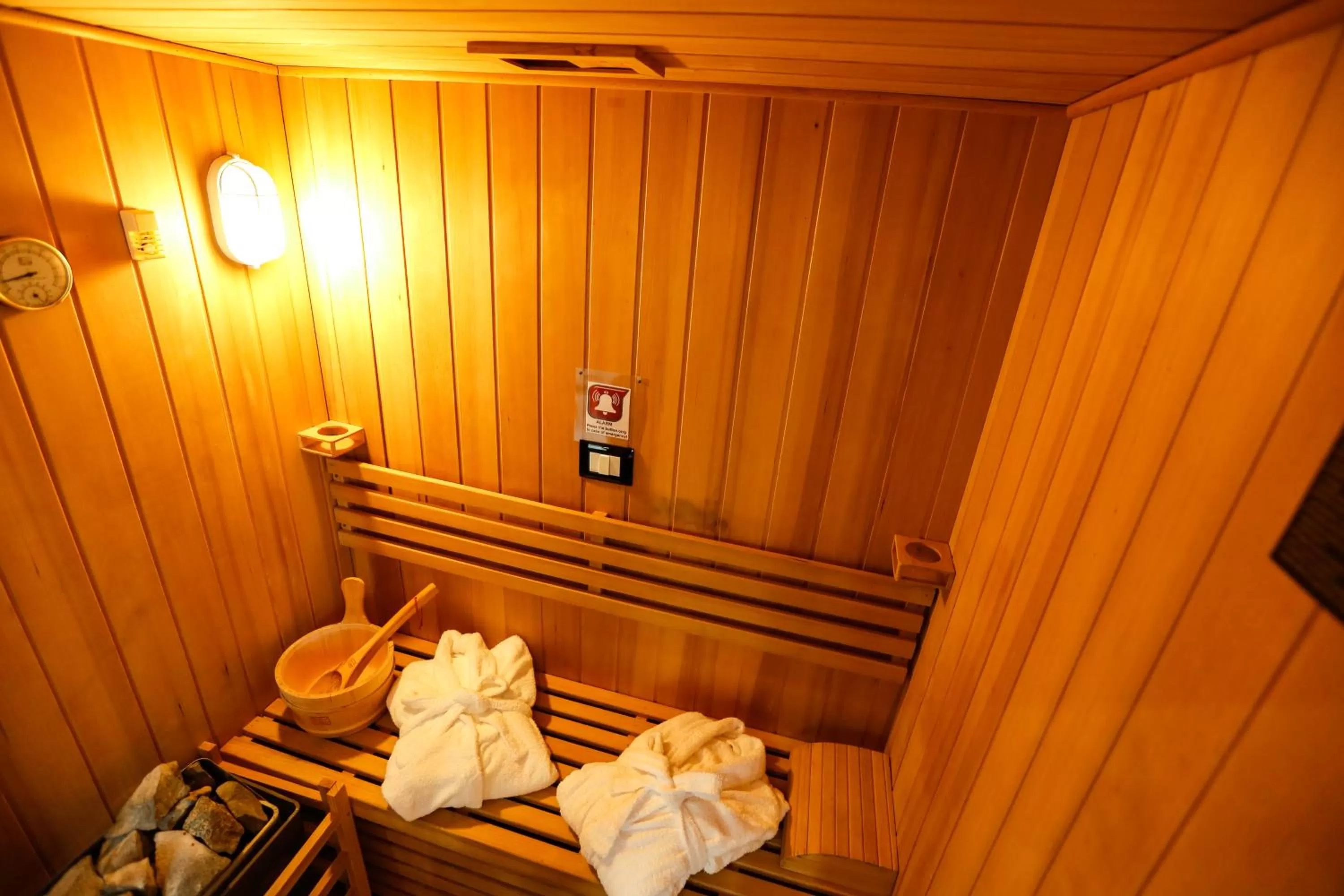 Sauna in Escape Luxury Suite - CA Domus Collection