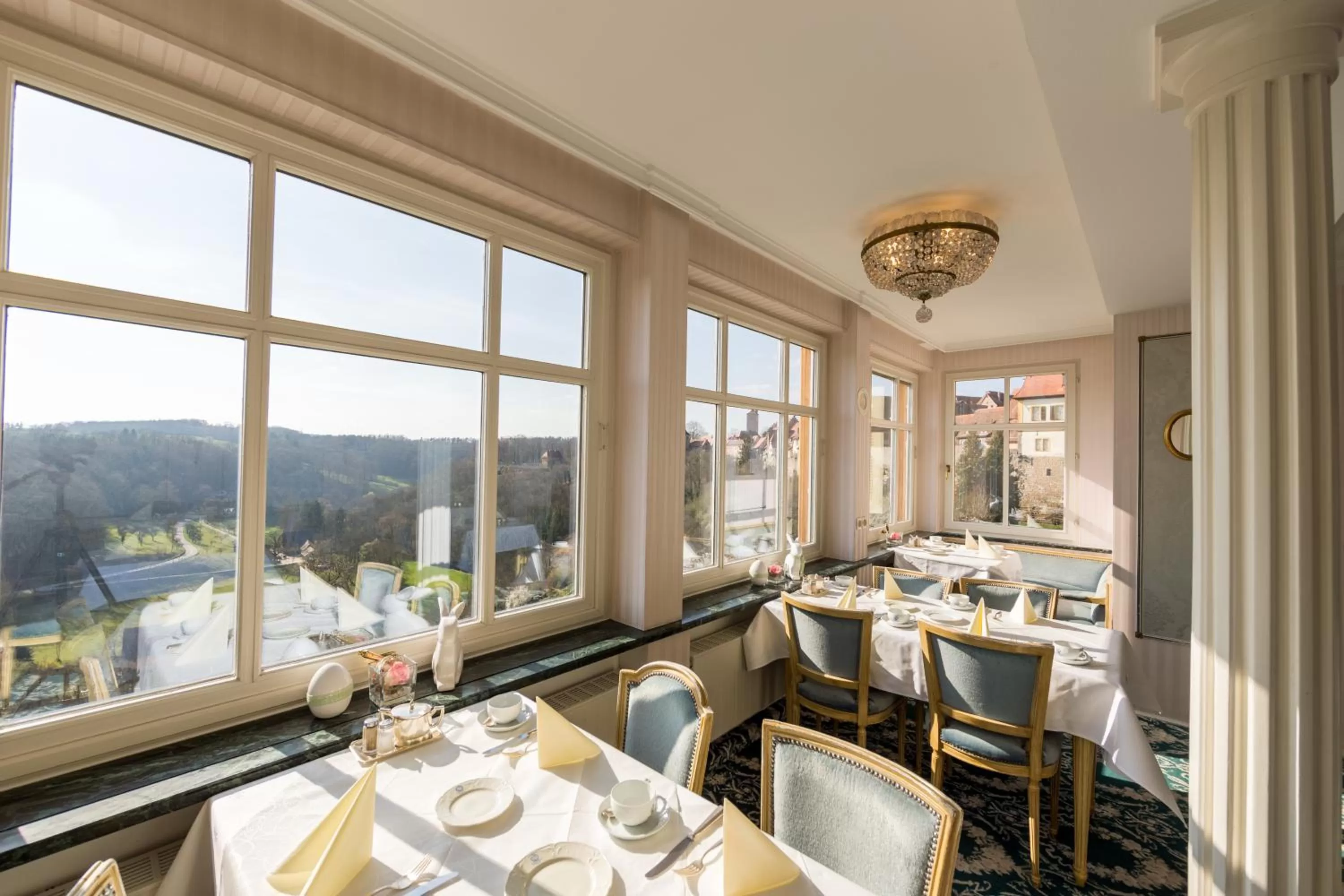 Landmark view in Historik Hotel Goldener Hirsch Rothenburg