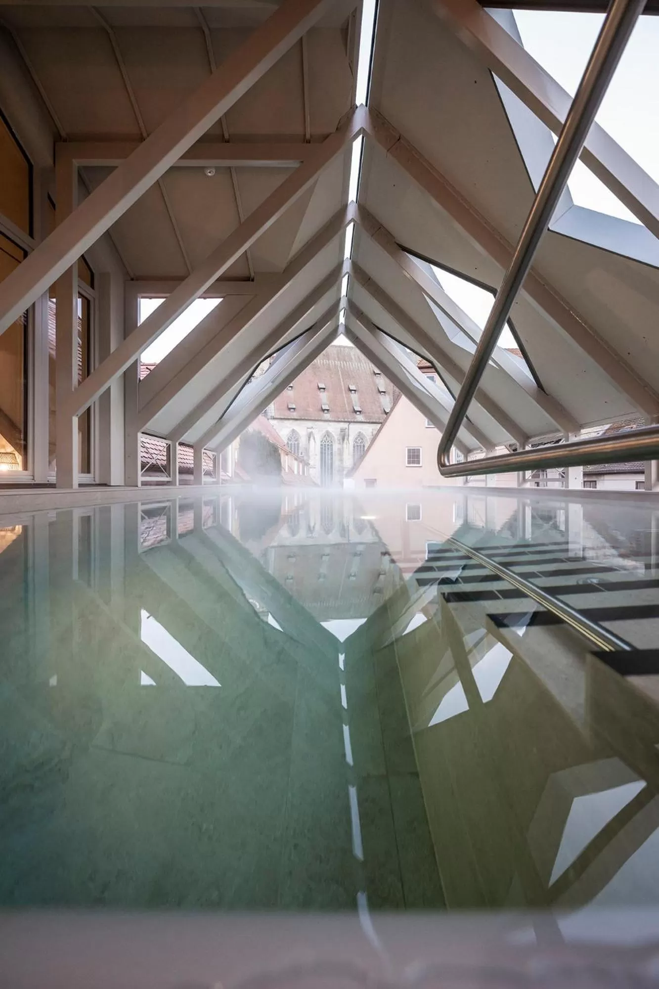 Pool view in HOTEL & SPA Goldene Rose