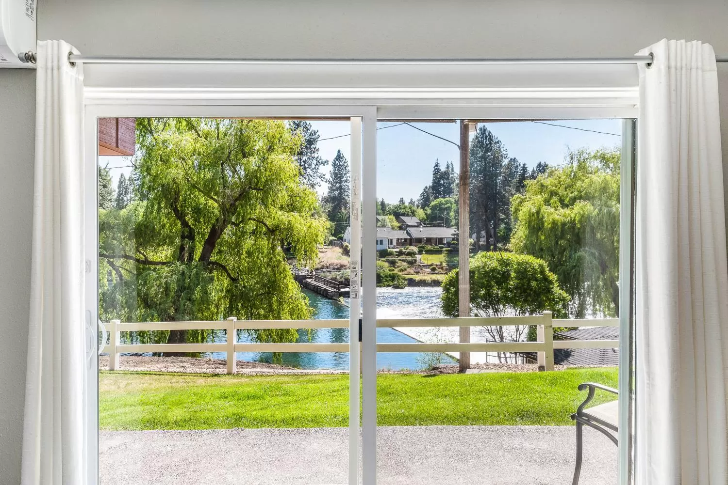 Balcony/Terrace, Pool View in Bend Riverside Condos