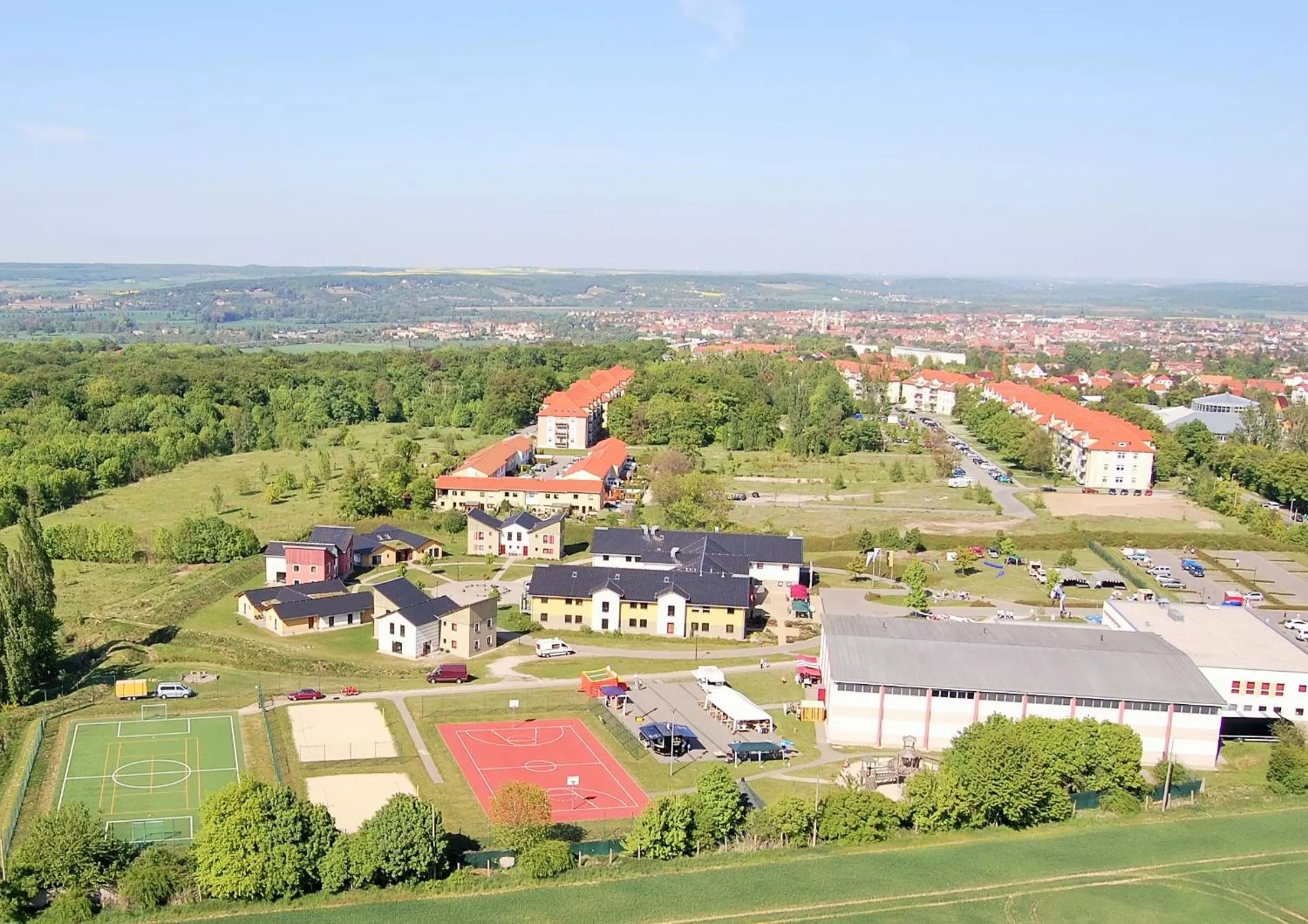 Bird's eye view in Euroville Jugend- und Sporthotel