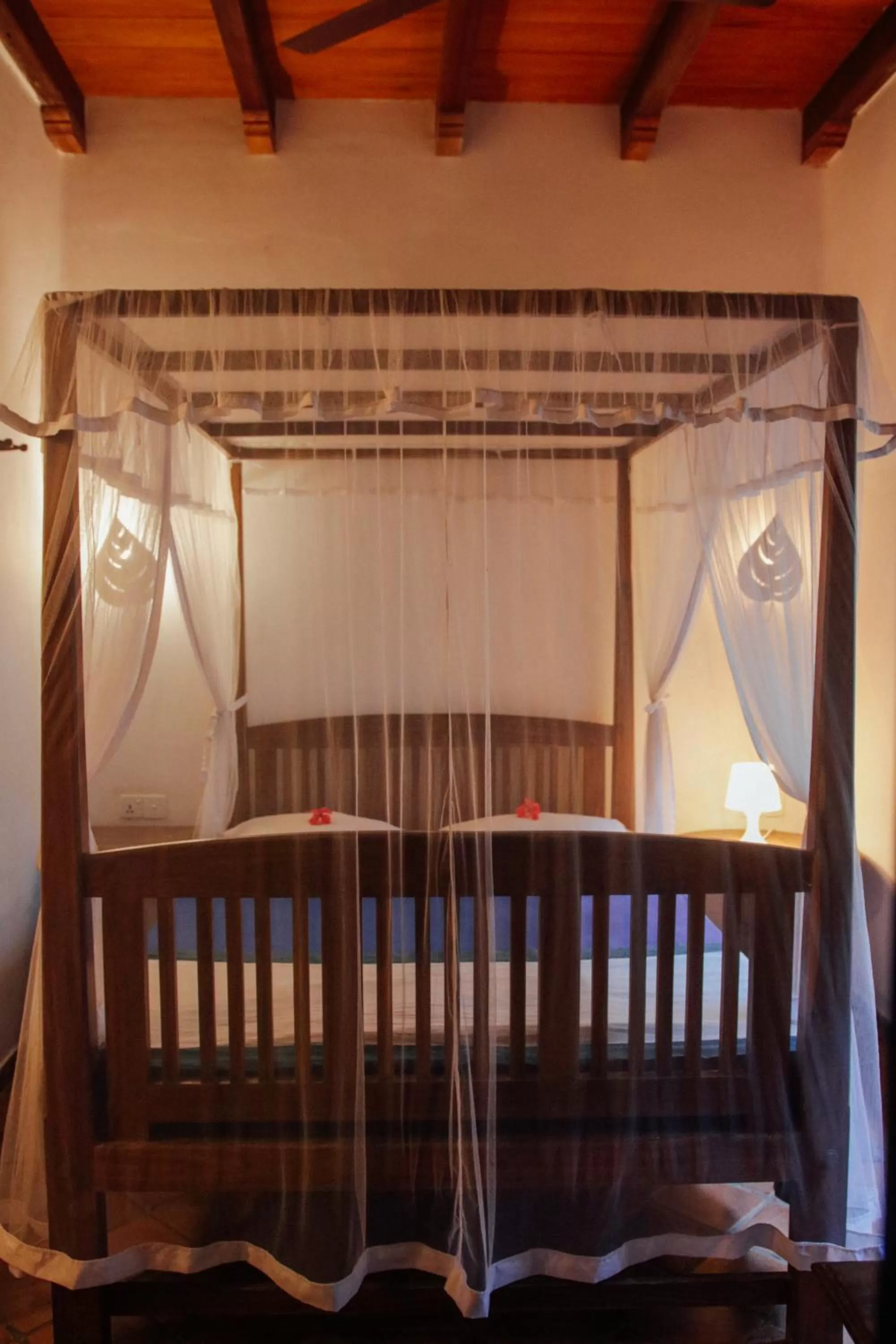 Bed in Galawatta Beach Resort