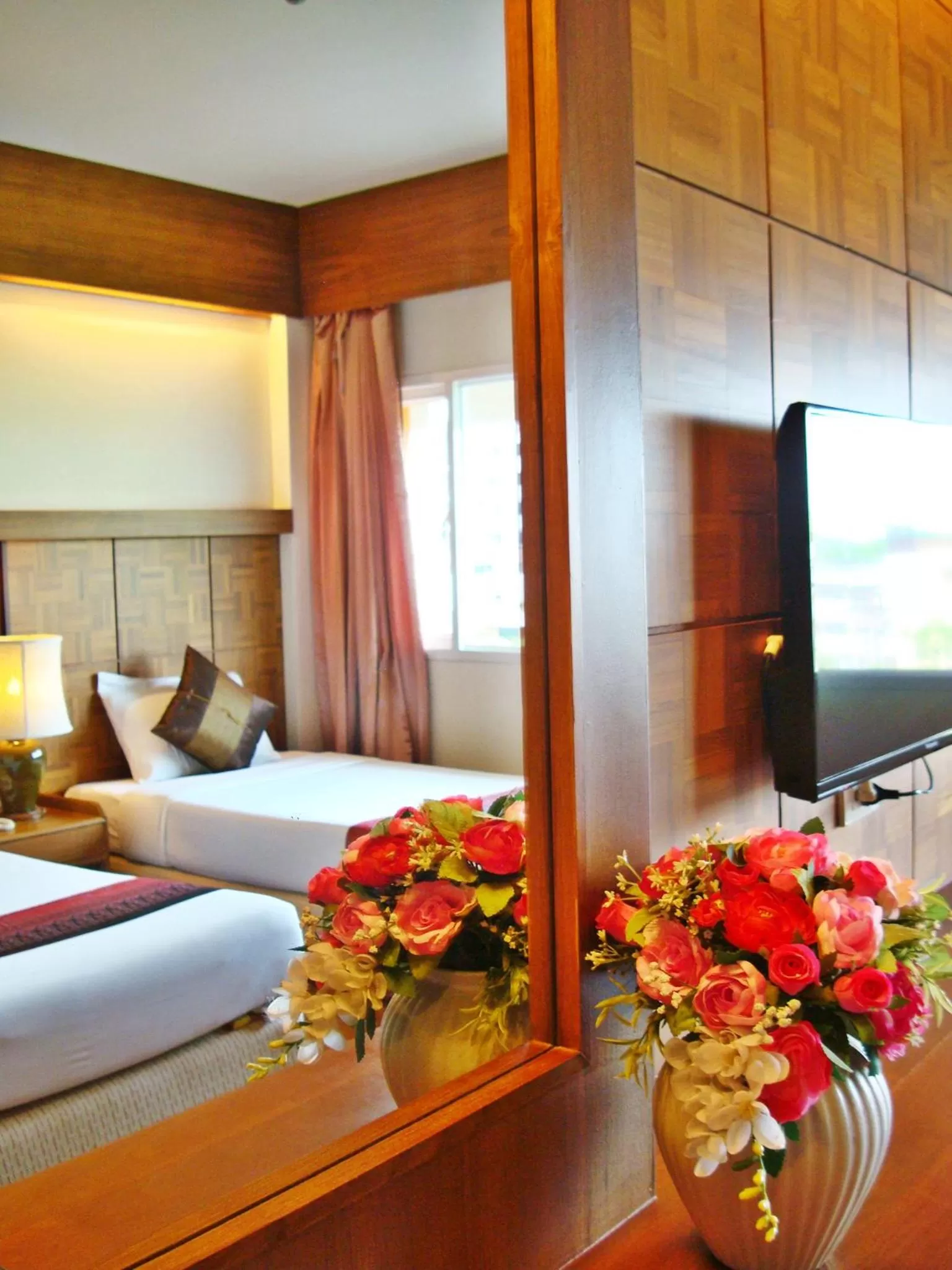 Bed in Chiang Mai Phucome Hotel