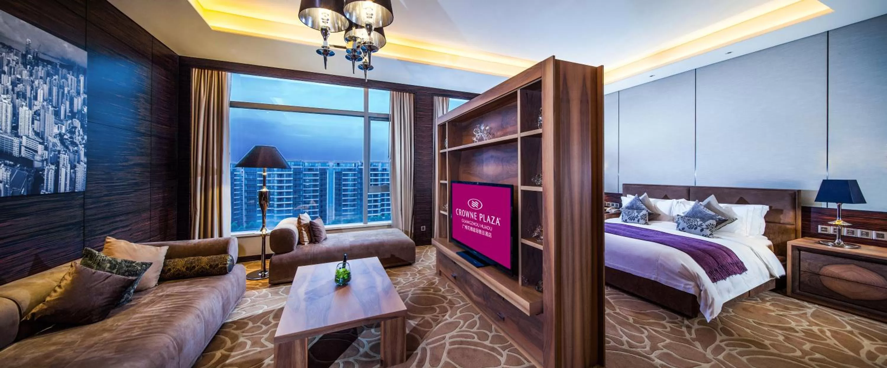 Photo of the whole room, Bed in Crowne Plaza Guangzhou Huadu by IHG - Free Shuttle bus between hotel to Exhibition Center During Canton Fair