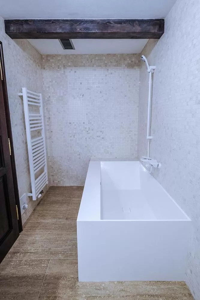 Bathroom, Bed in Hotel Ebersbach