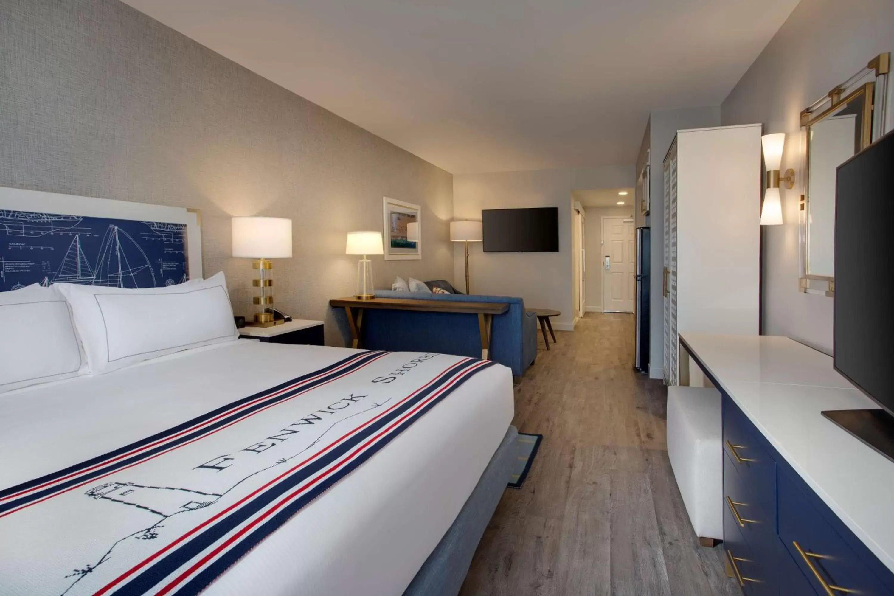 Junior King Suite with Kitchenette - Hearing Accessible in Fenwick Shores, Tapestry Collection by Hilton Junior King Suite with Kitchenette - Hearing Accessible in Fenwick Shores, Tapestry Collection by Hilton