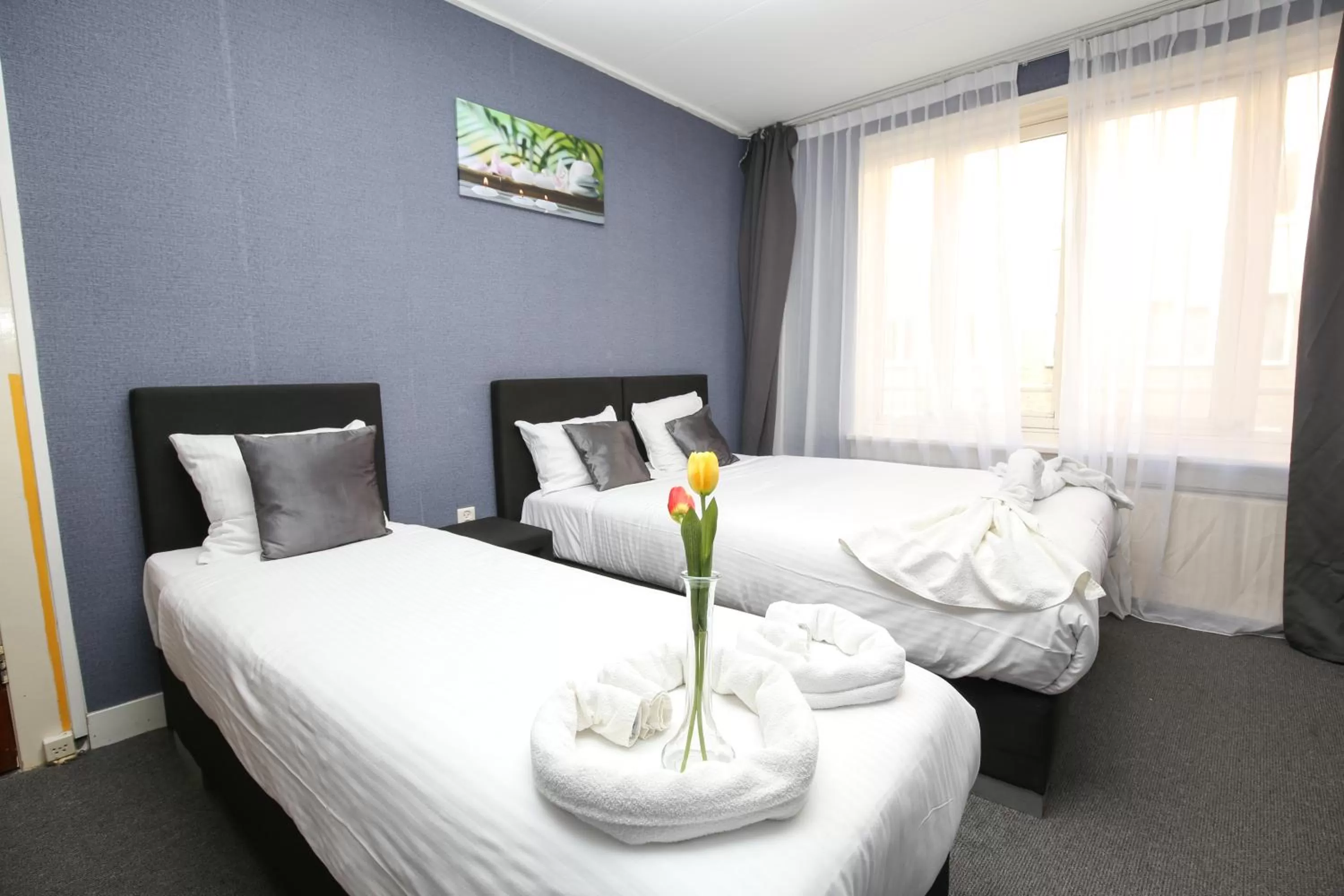 Bed in Hotel Flipper Amsterdam