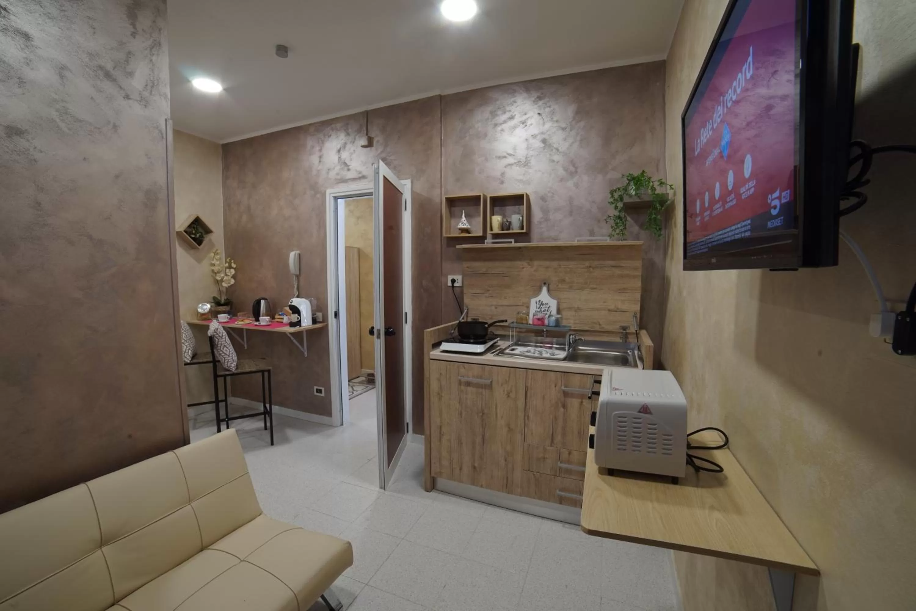 Kitchen or kitchenette in Hotel Marconi