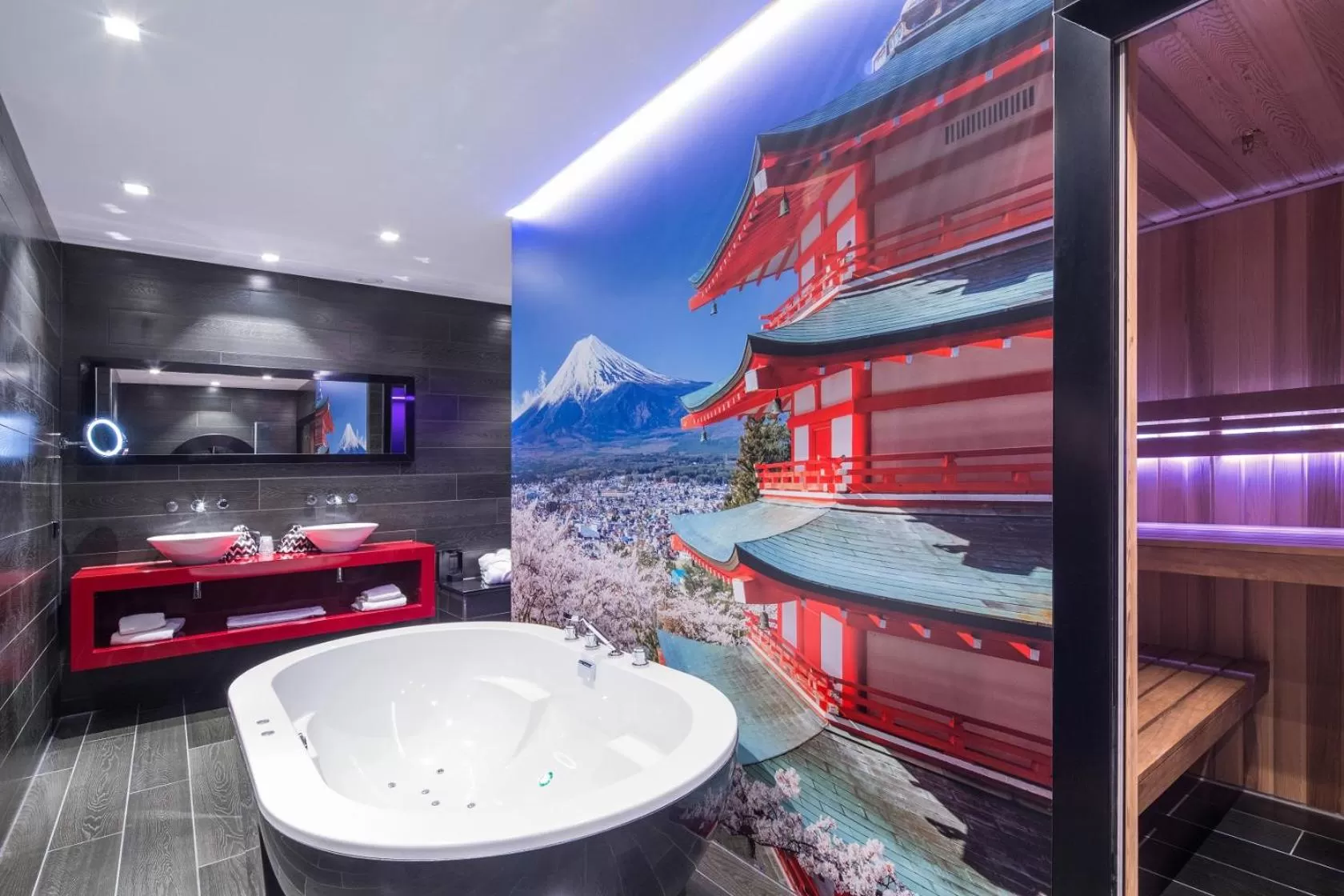 Bathroom, Bed in Van der Valk Hotel Utrecht