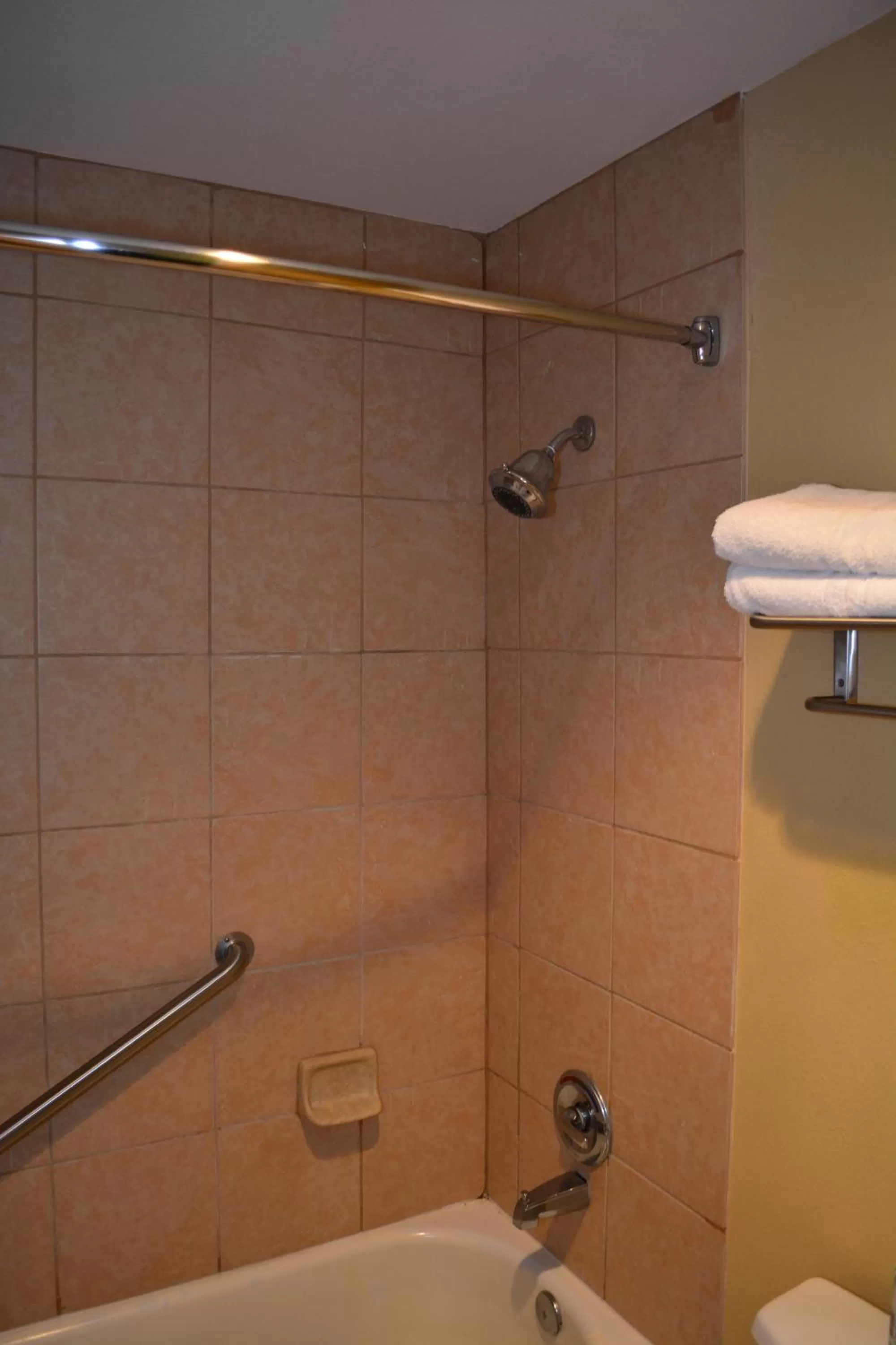 Shower in Super 8 by Wyndham Universal City