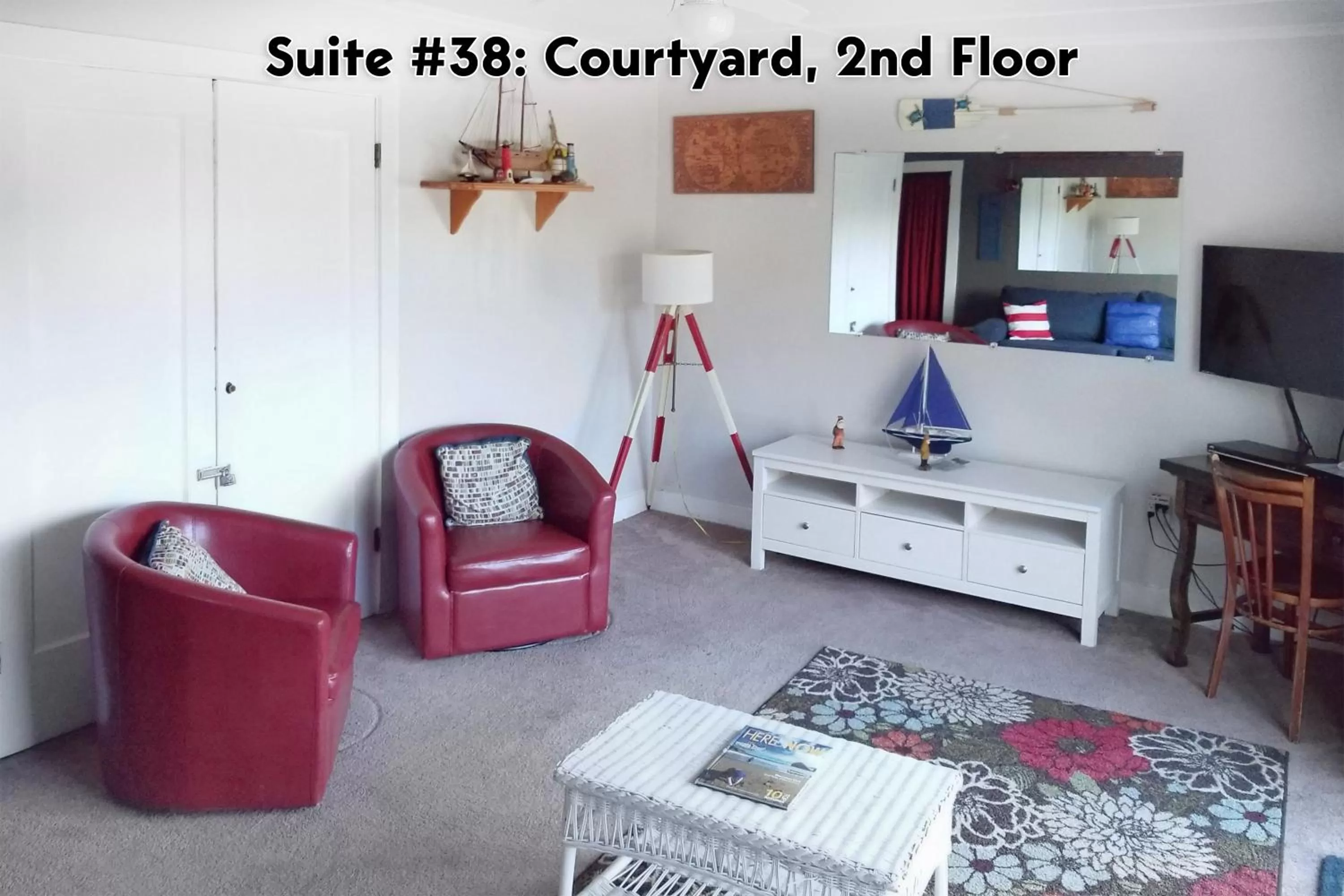 Living room in Ocean Terrace Condominiums