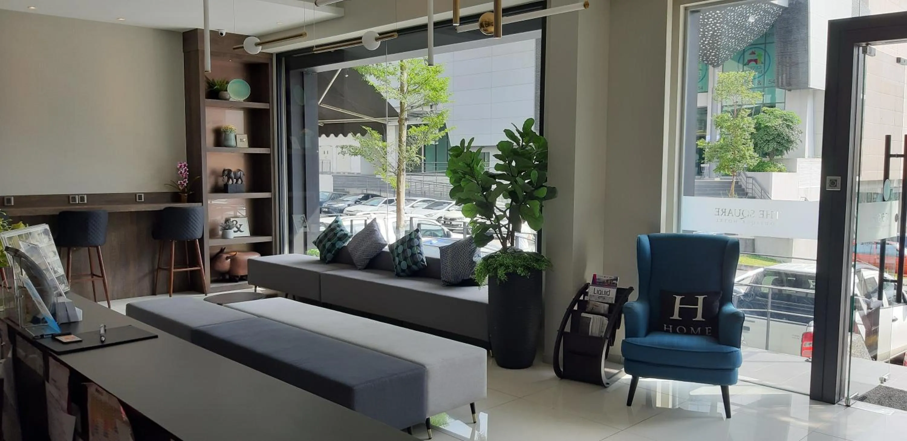 Seating area in The Square Hotel