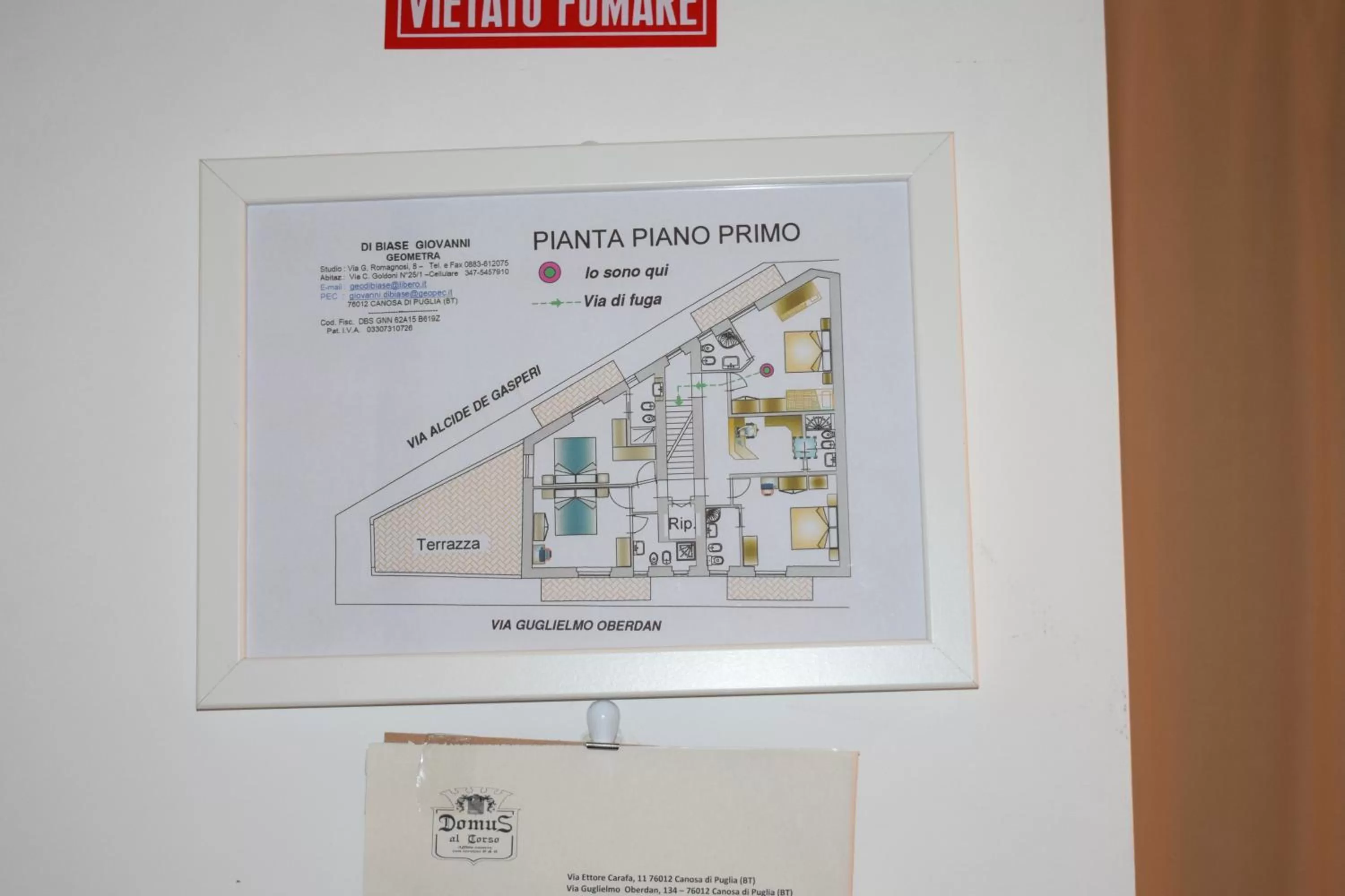 Floor plan in DomuS al Corso B&B