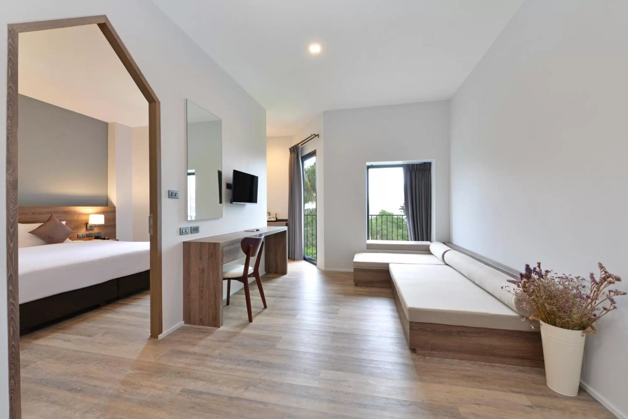 Bed in The Chill at Krabi Hotel