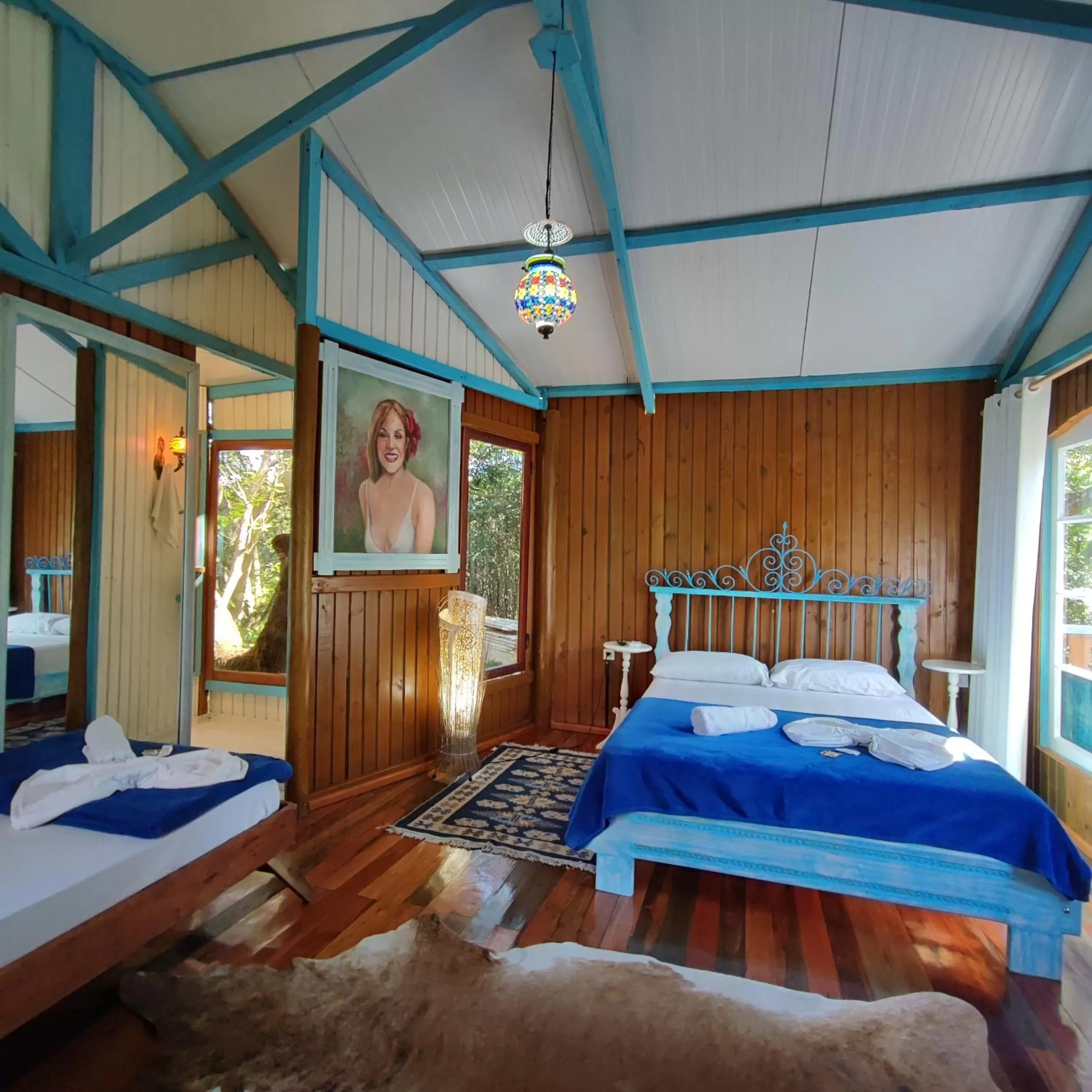 Bed in Hotel Chácara das Flores