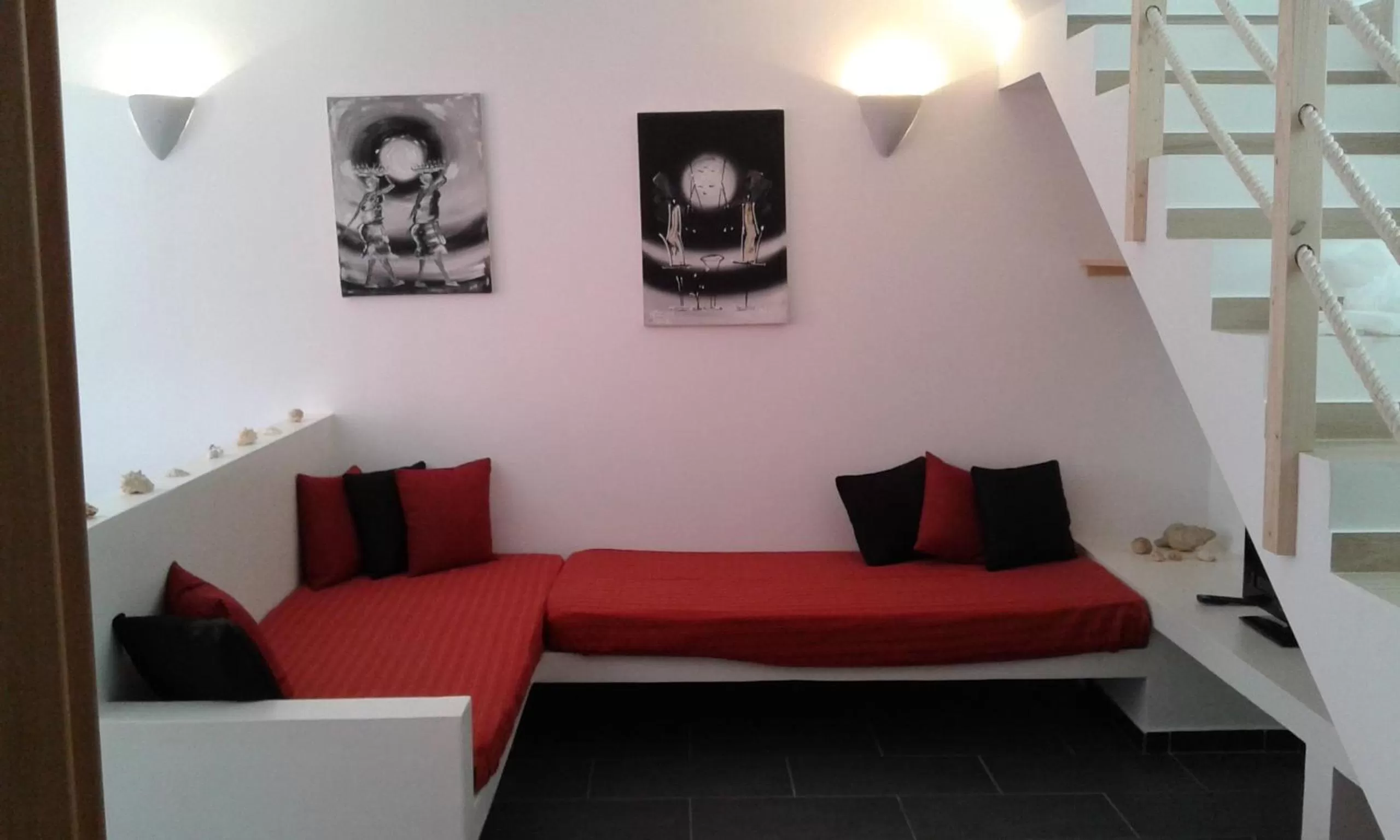 Seating area in Cala da Lua apartments