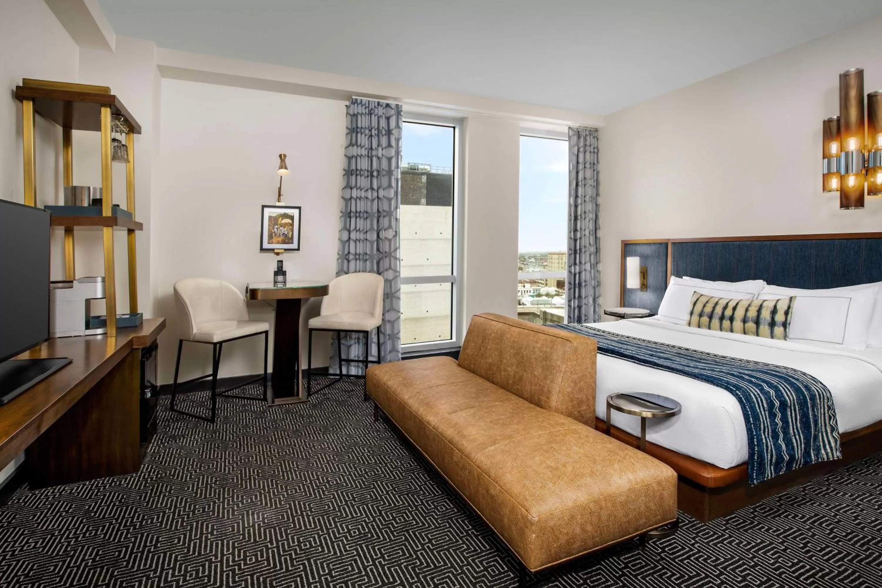 Bed in The Troubadour Hotel New Orleans