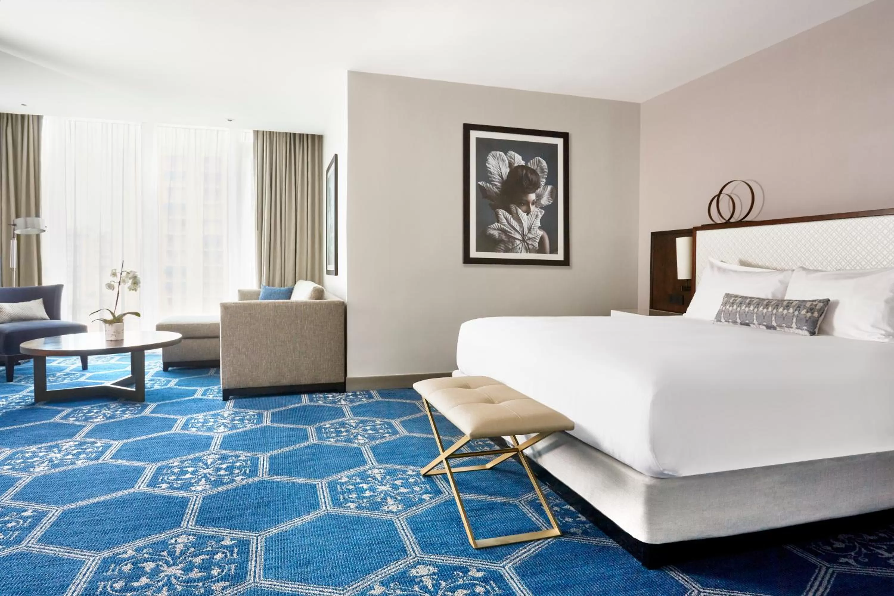 Bed in Fairmont El San Juan Hotel