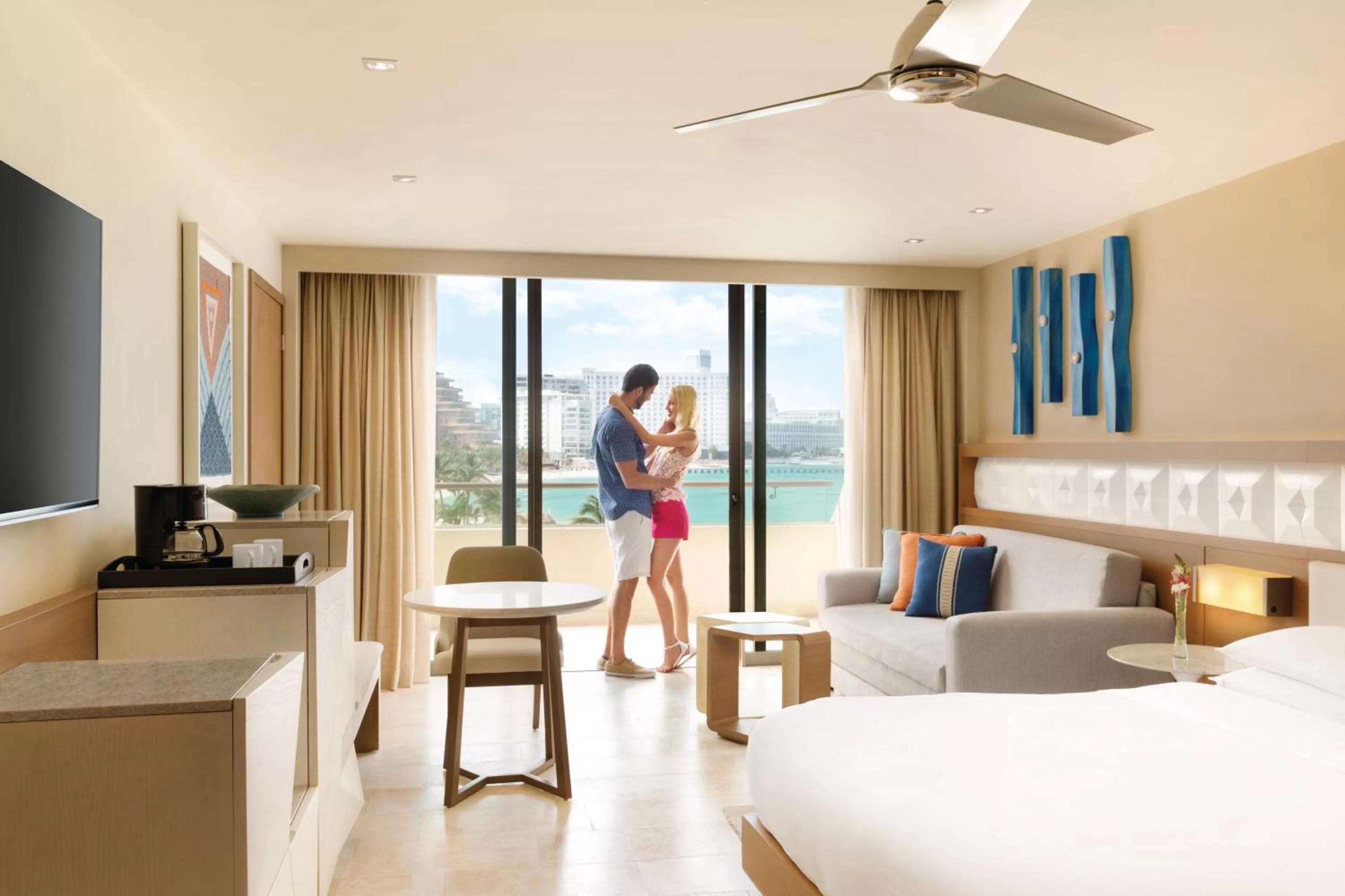 King Room with Sofa Bed and Ocean View - single occupancy in Hyatt Ziva Cancun All-Inclusive