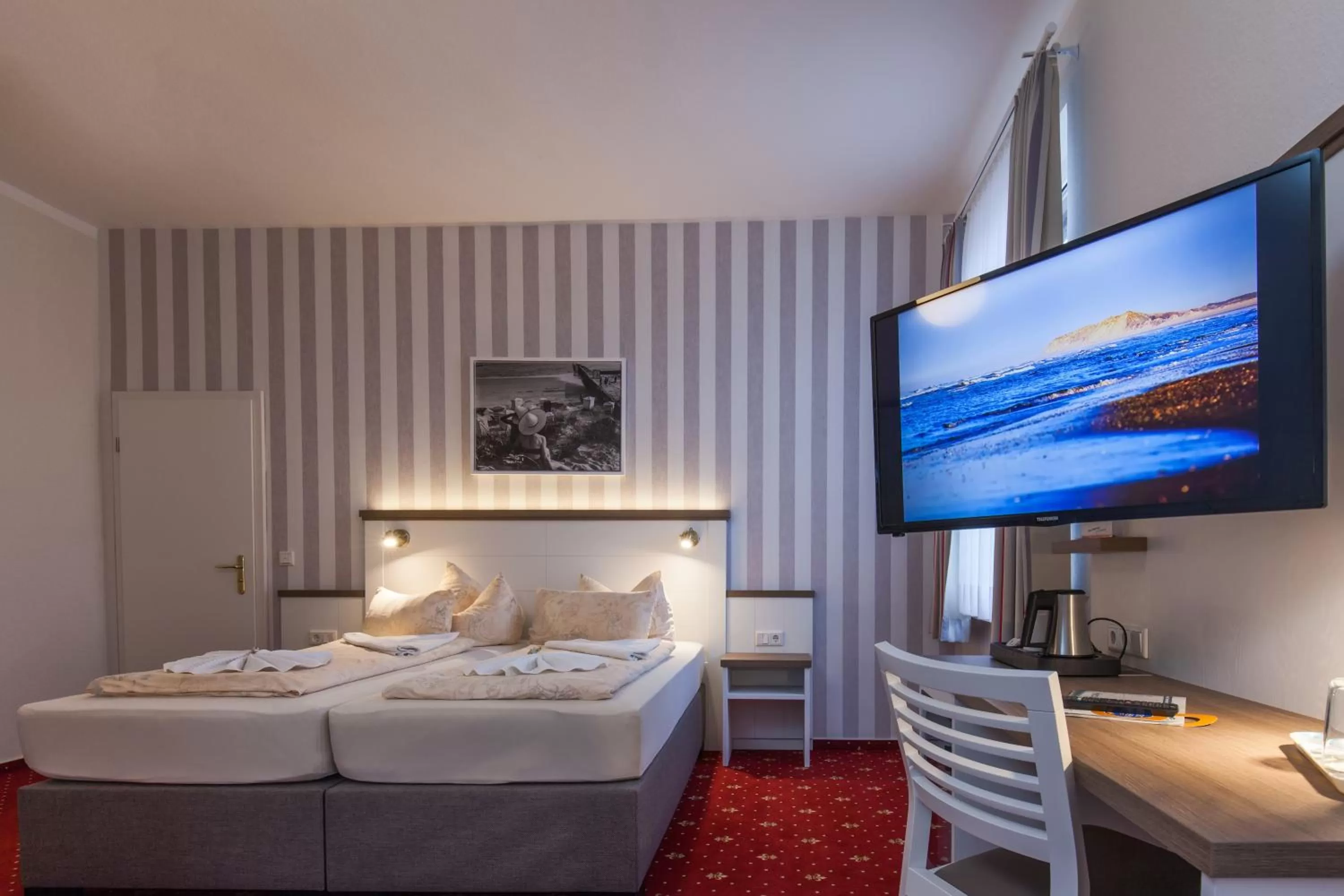 Bed in Hotel Weisse Düne