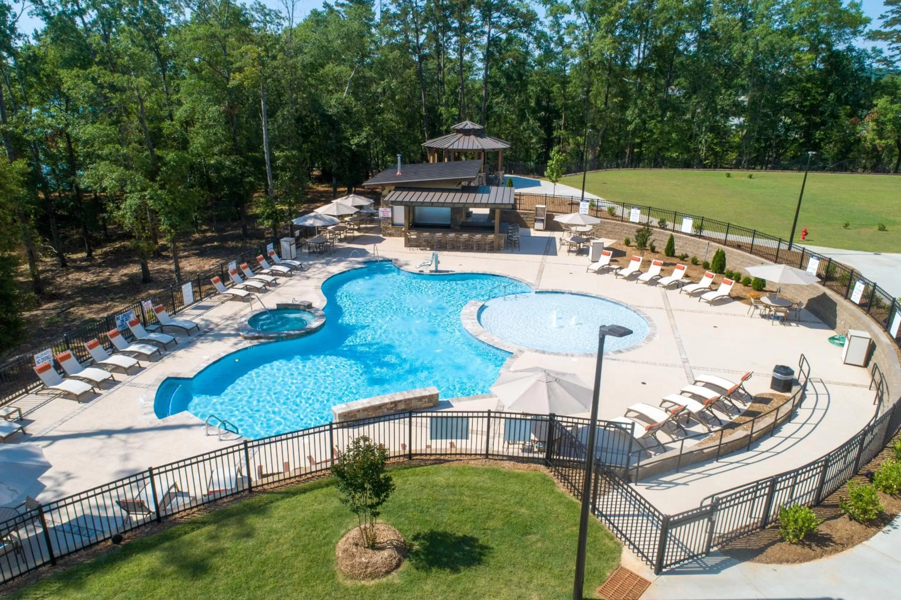 Pool view in Lakeside Lodge Clemson