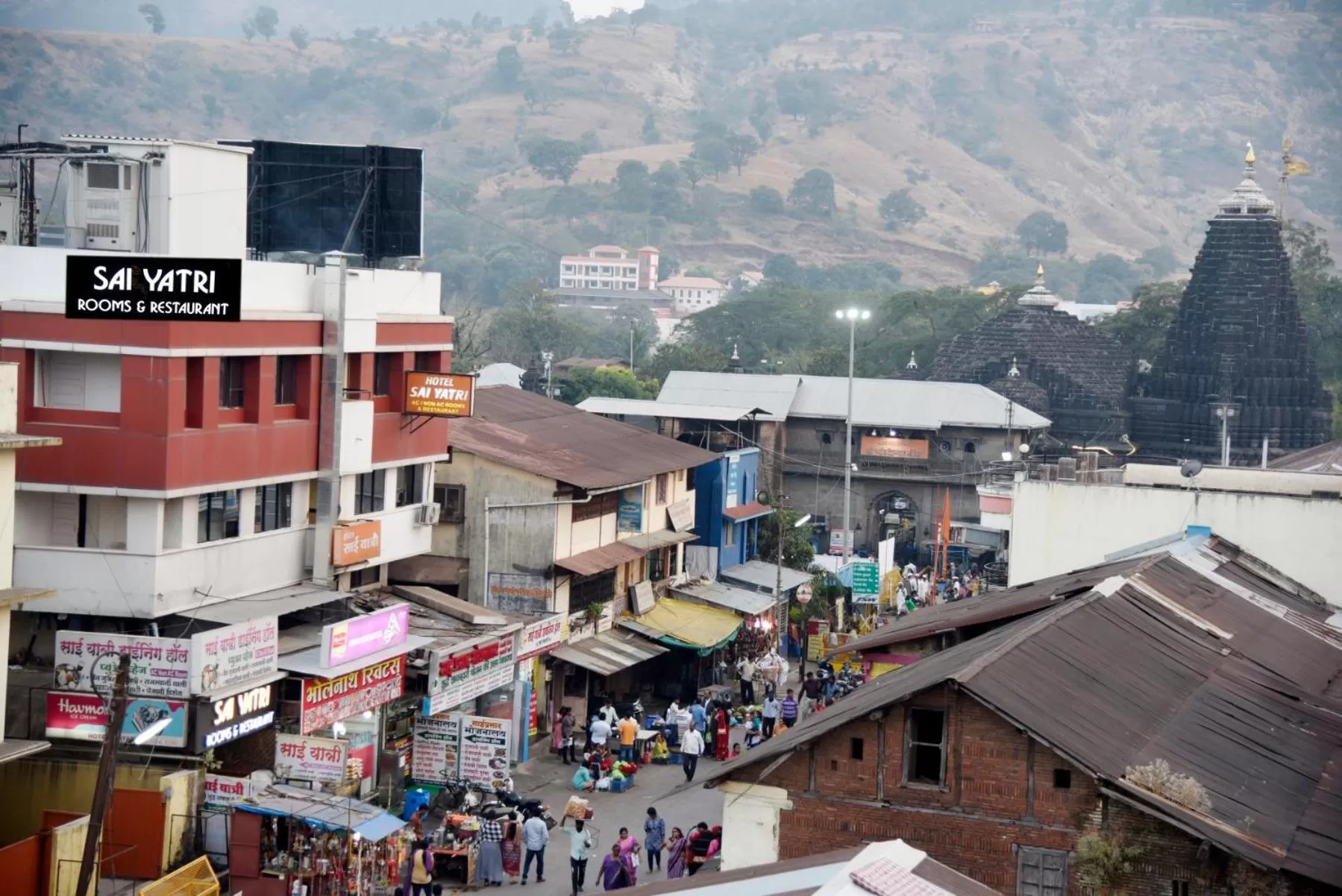 Street view in Hotel Sai Yatri