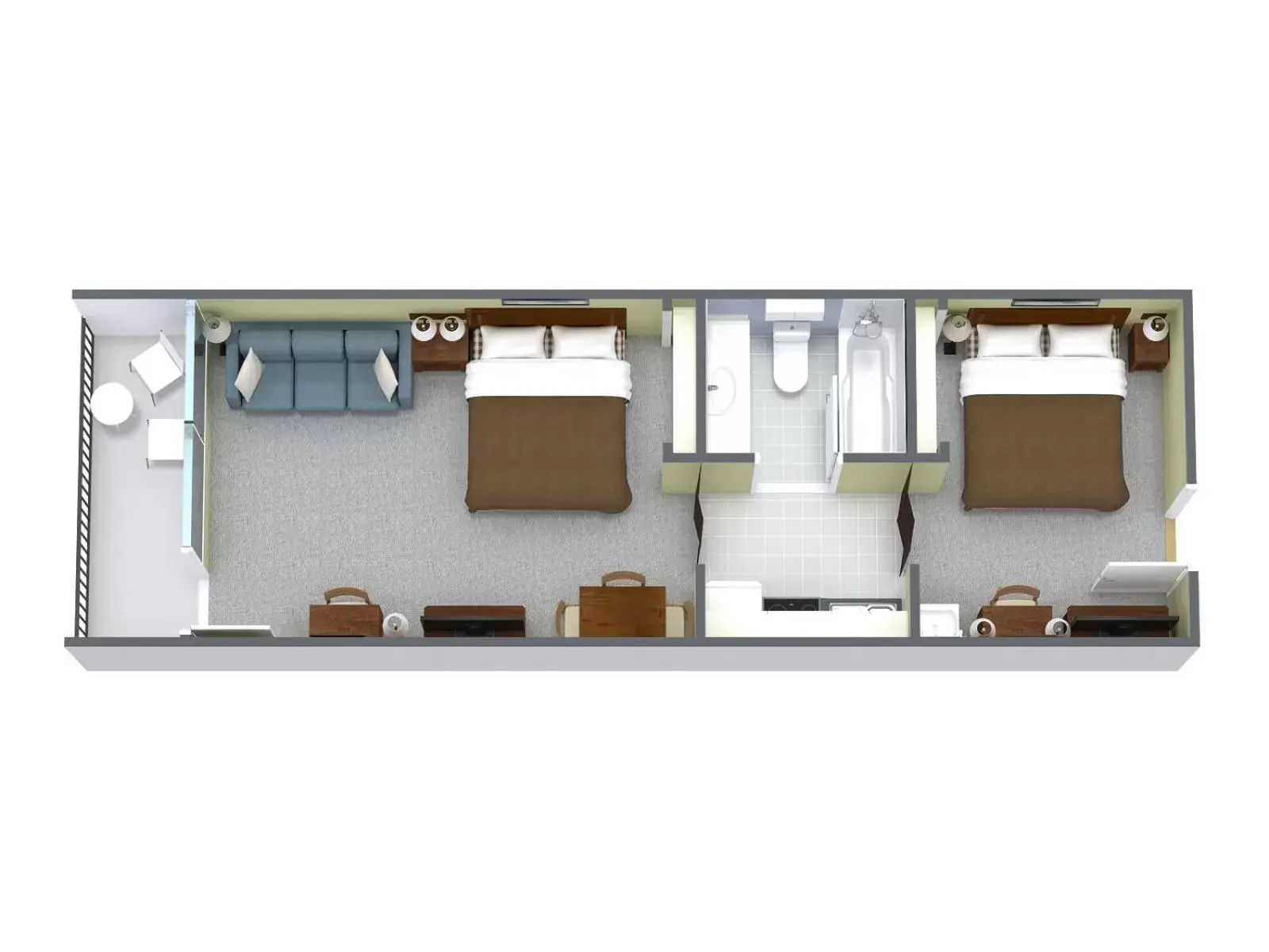 2 Bedroom Oceanfront Efficiency (Suite) with 2 Queen Beds and 1 Sleeper Sofa - A1 in Holiday Sands North "On the Boardwalk" 2 Bedroom Oceanfront Efficiency (Suite) with 2 Queen Beds and 1 Sleeper Sofa - A1 in Holiday Sands North "On the Boardwalk"