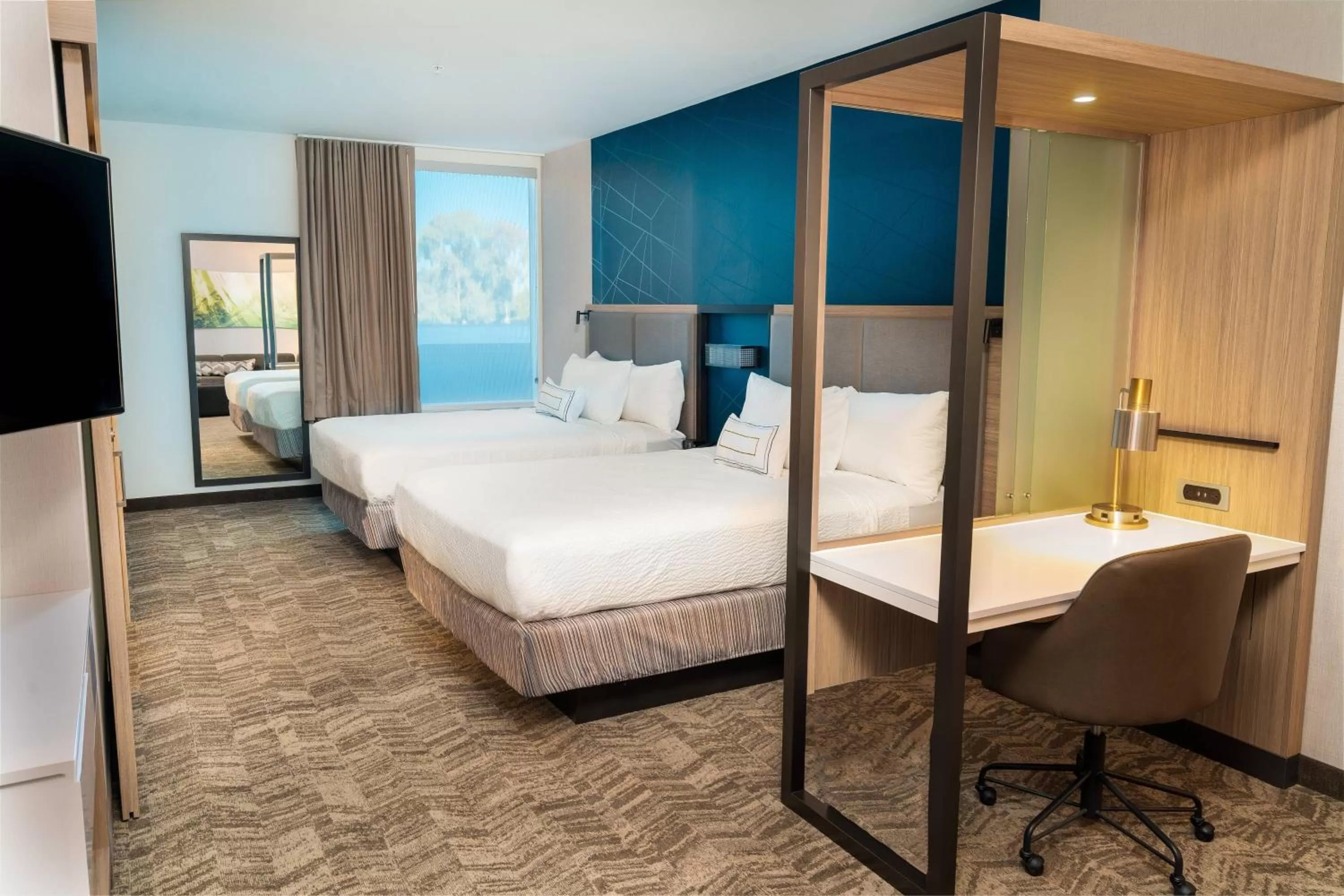 Bedroom, Bed in SpringHill Suites by Marriott Newark Fremont