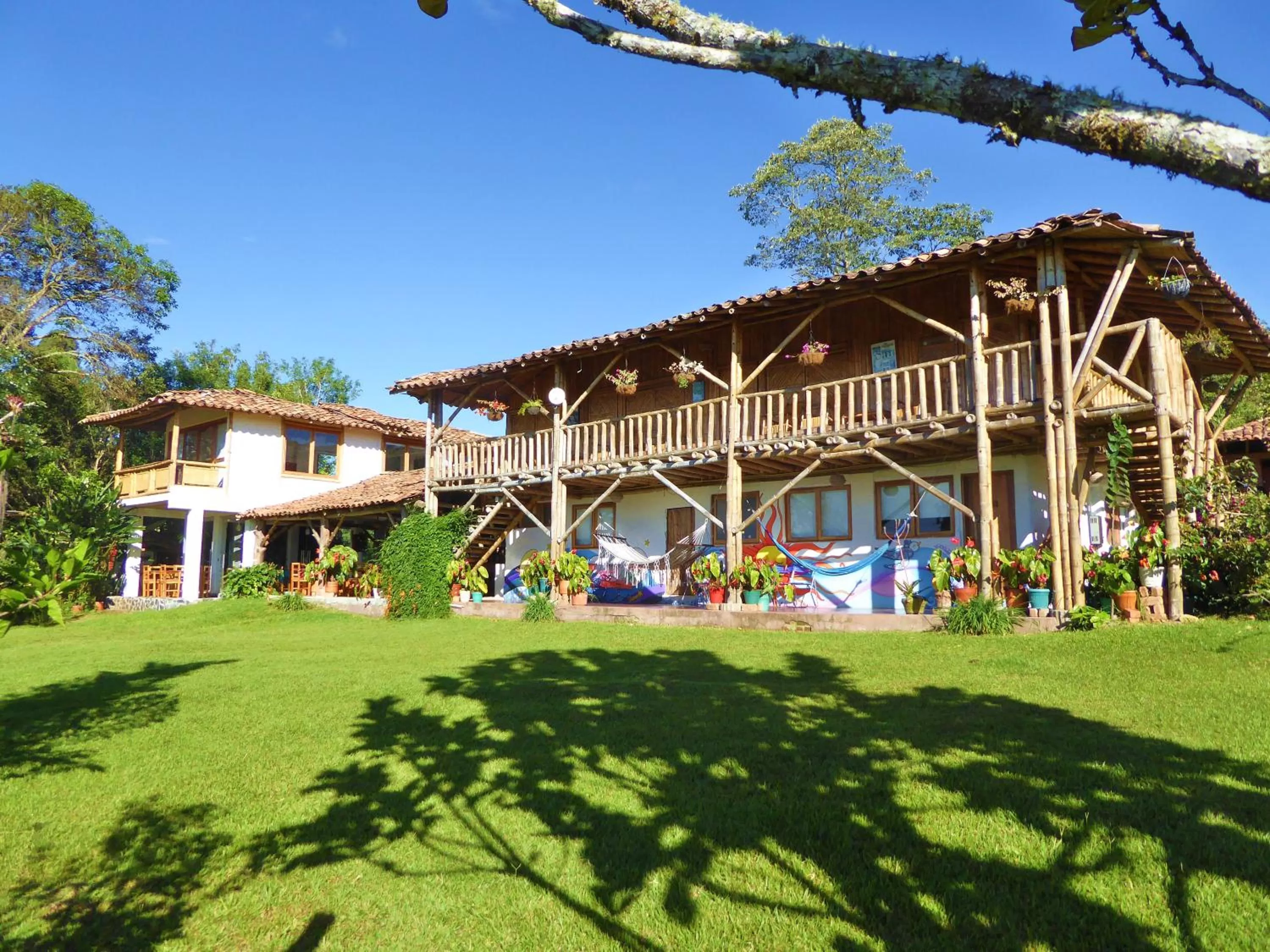Facade/entrance, Garden in Finca El Cielo