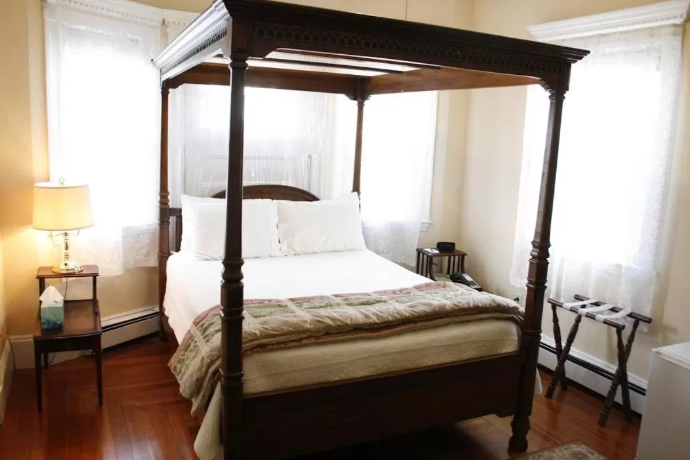 Bed in The Coolidge Corner Guest House: A Brookline Bed and Breakfast