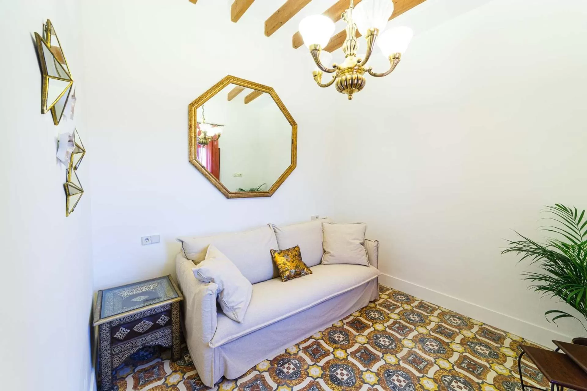 Living room, Bed in Flor de Mandarina