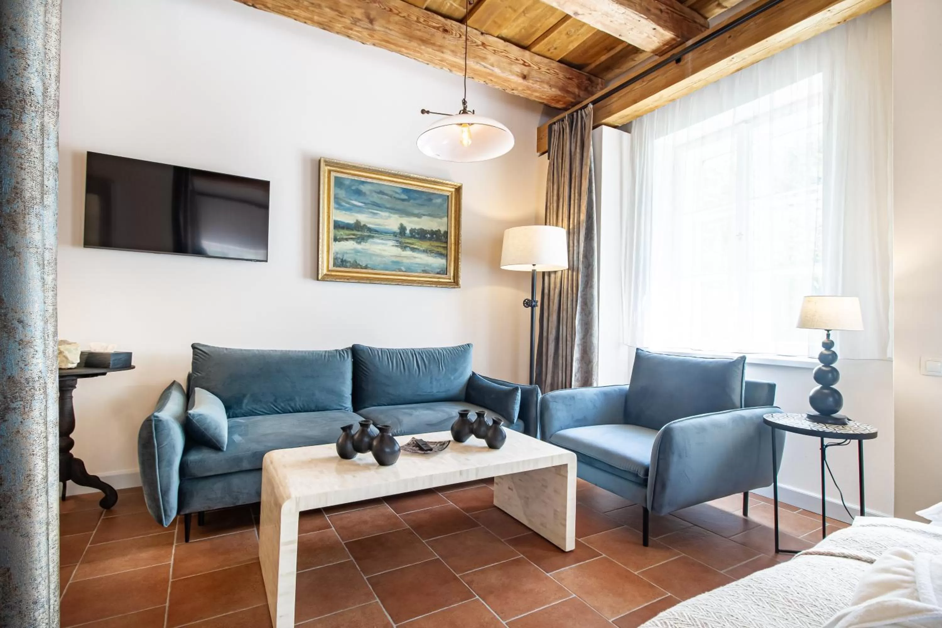 Seating Area in Apartmány Šupina